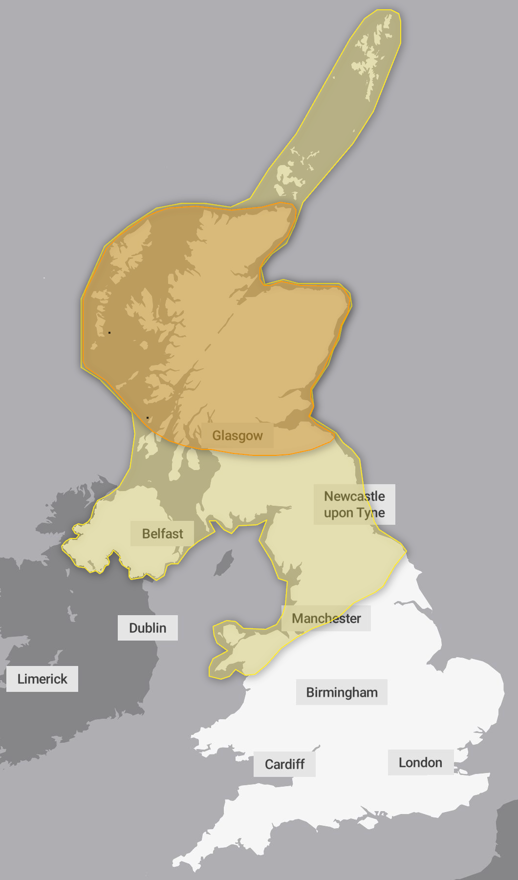 The Met Office has issued yellow and amber wind warnings for parts of the UK on Monday 4 August, when Storm Floris is due to hit