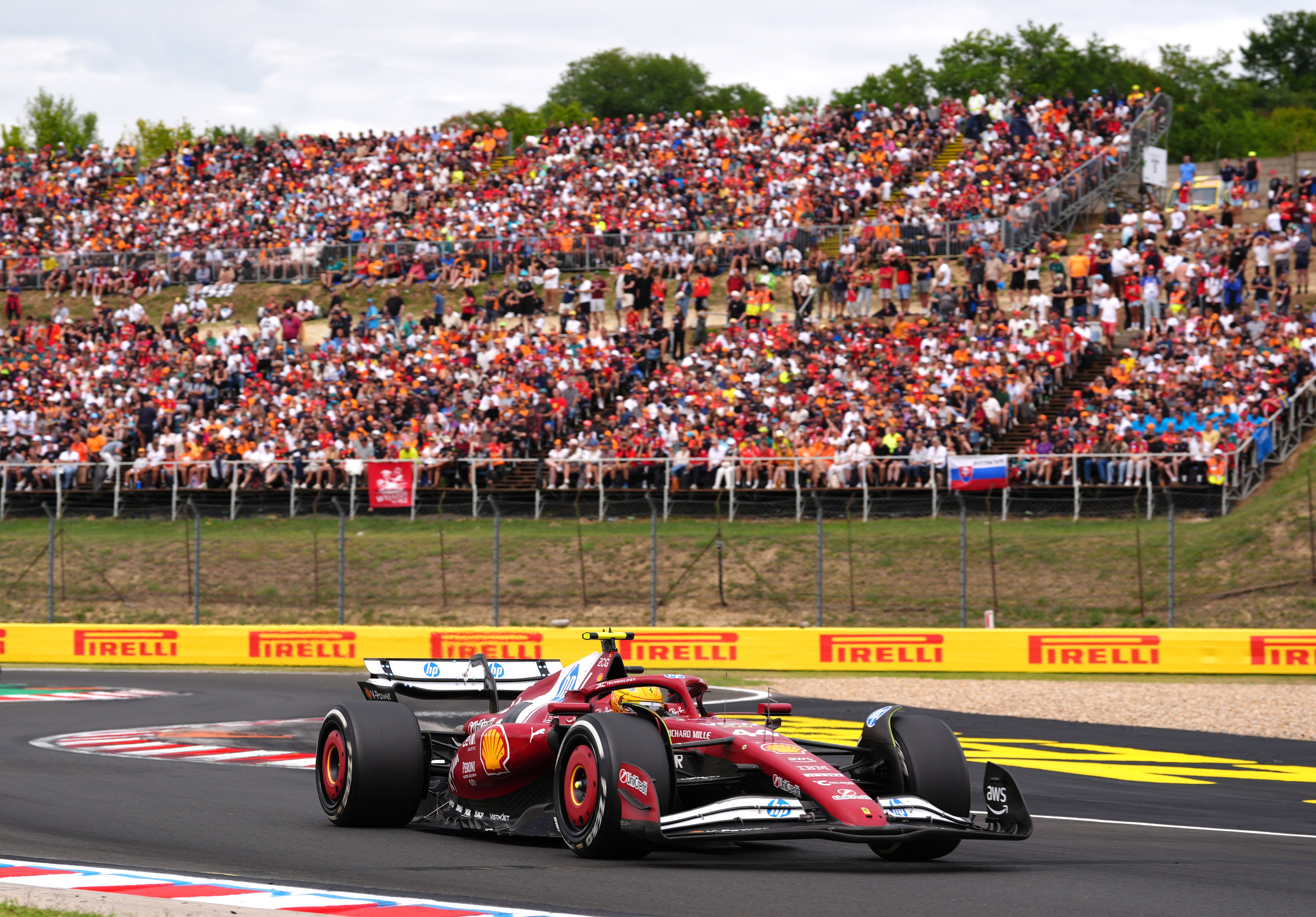 It was another frustrating afternoon for Ferrari’s Lewis Hamilton