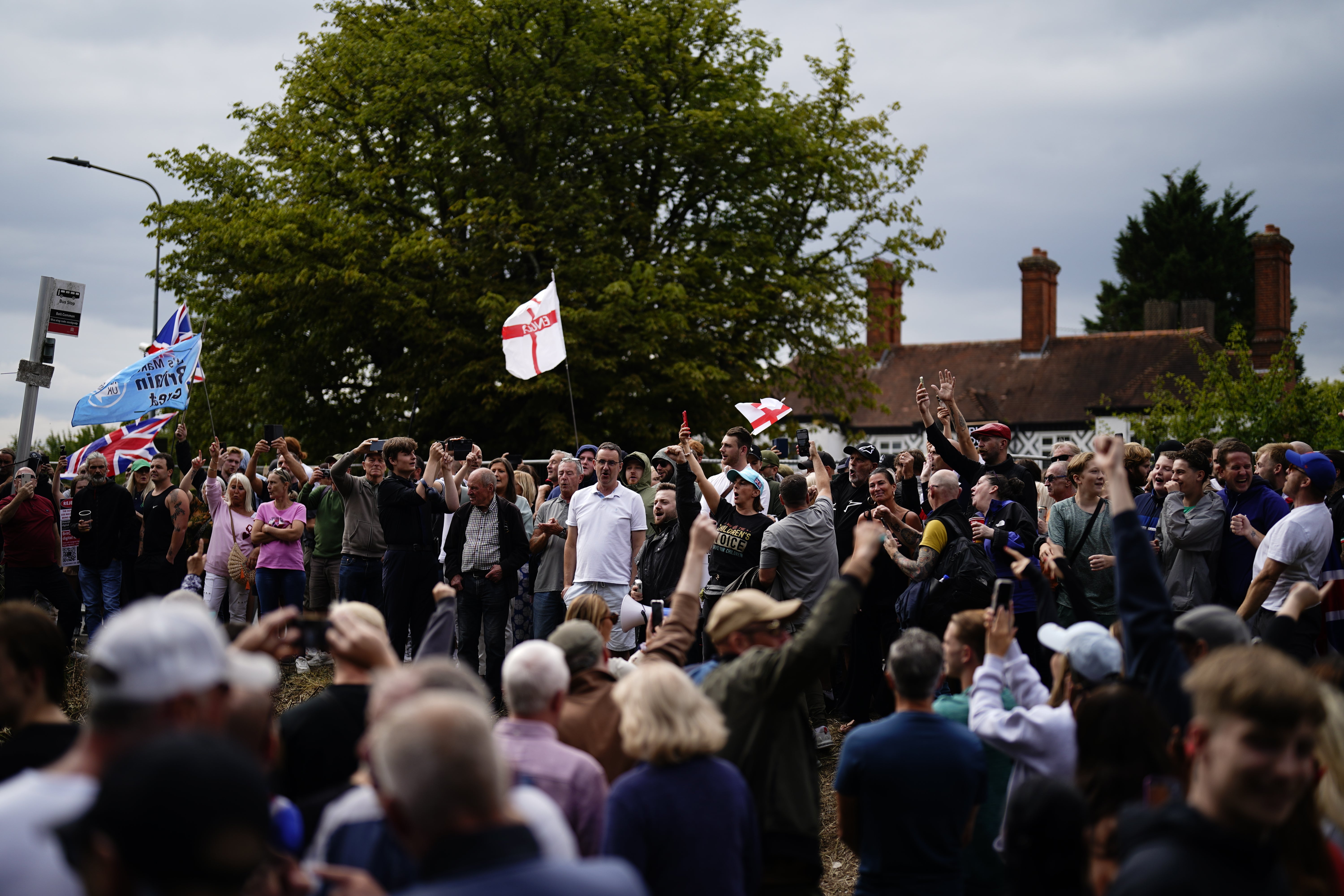 Protesters are expected to stage another demonstration outside the Bell Hotel in Epping