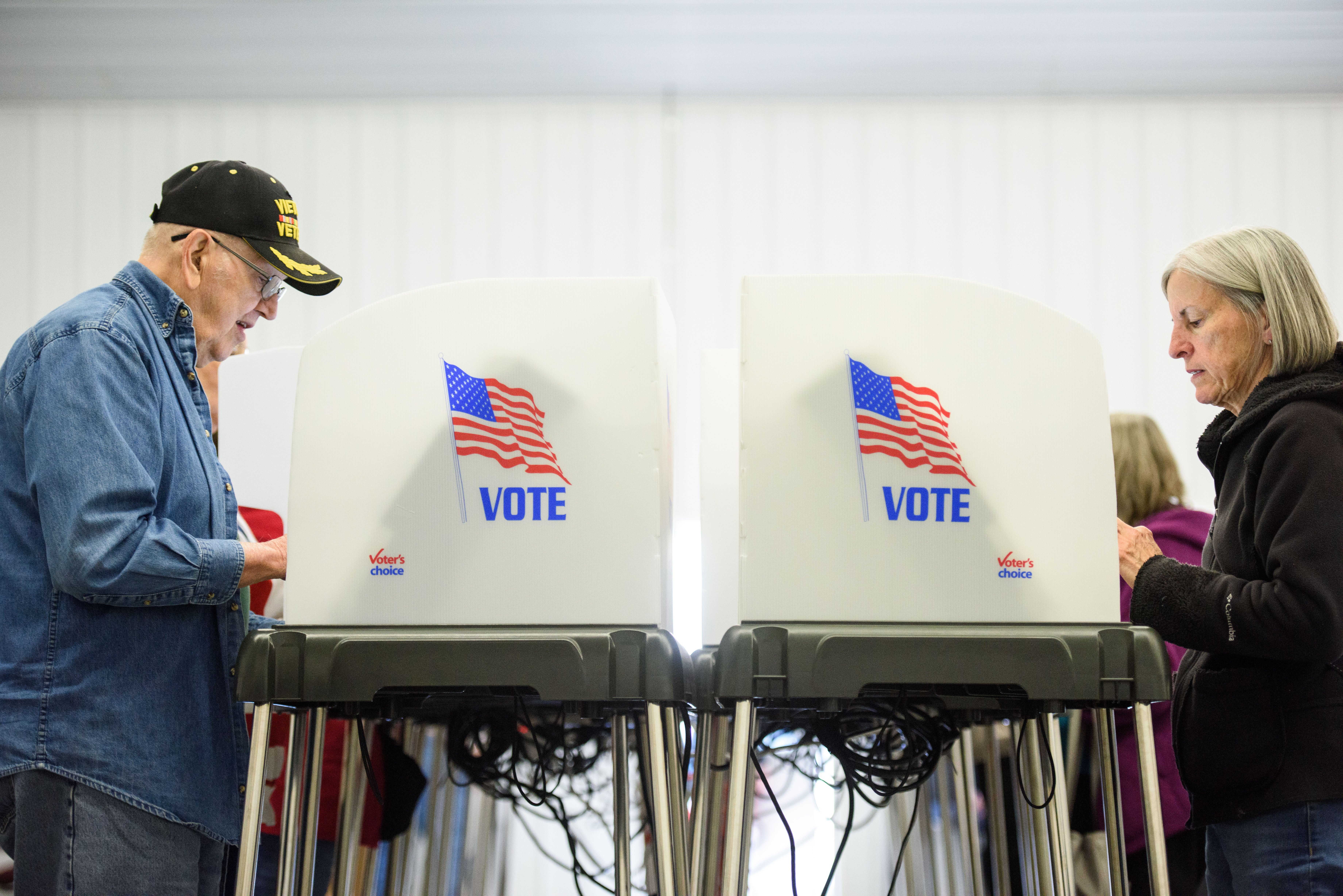 American voters casting their ballots in last year’s presidential election