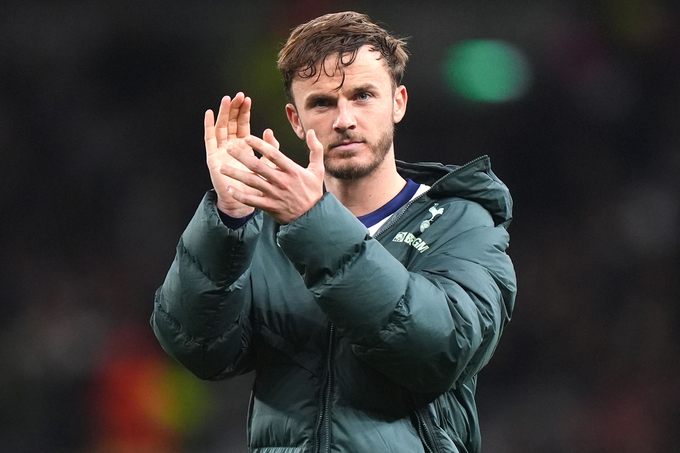 Tottenham’s James Maddison was injured against Newcastle (Bradley Collyer/PA)