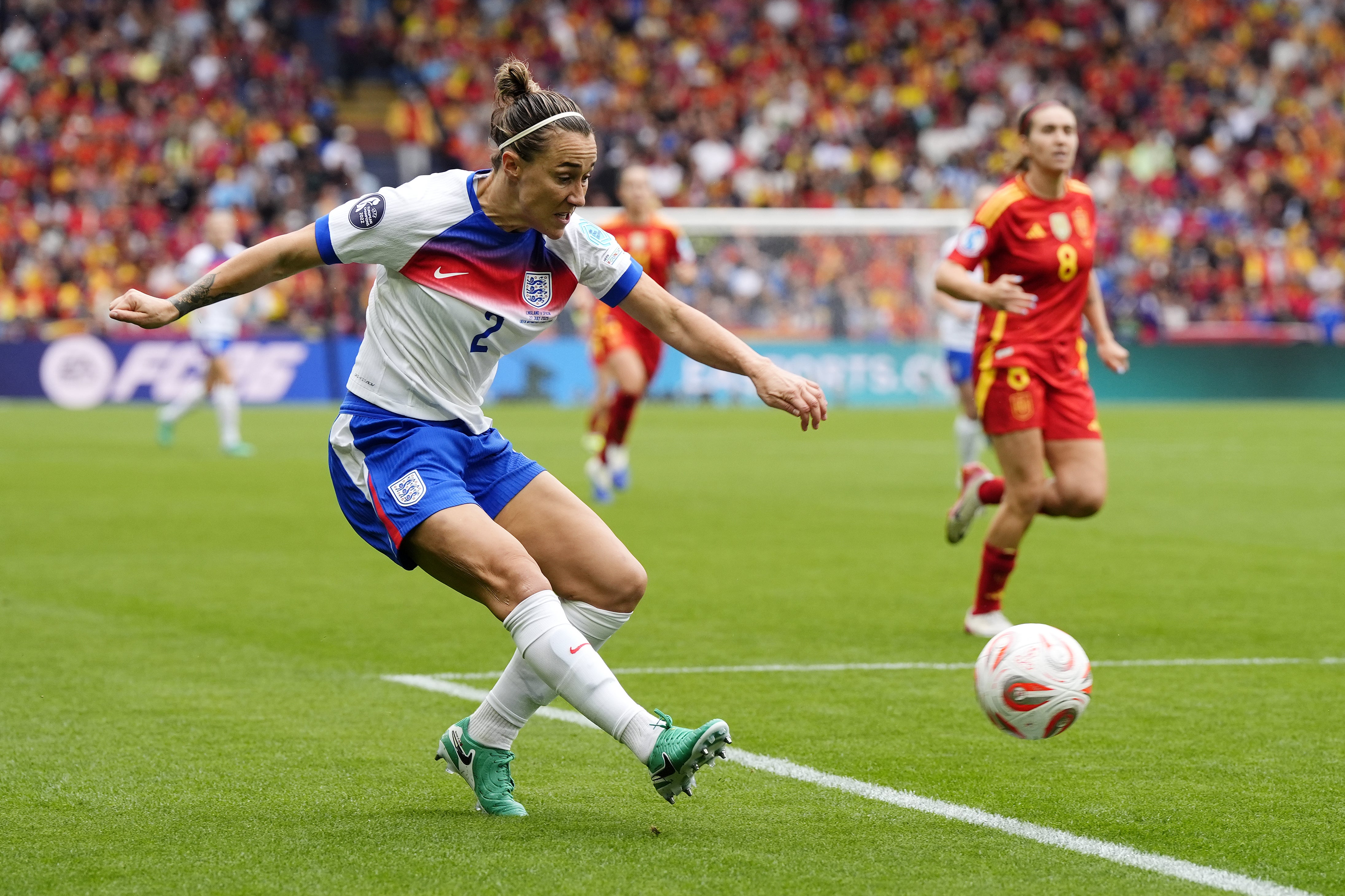 Lucy Bronze revealed she had played at the Euros with a fractured tibia