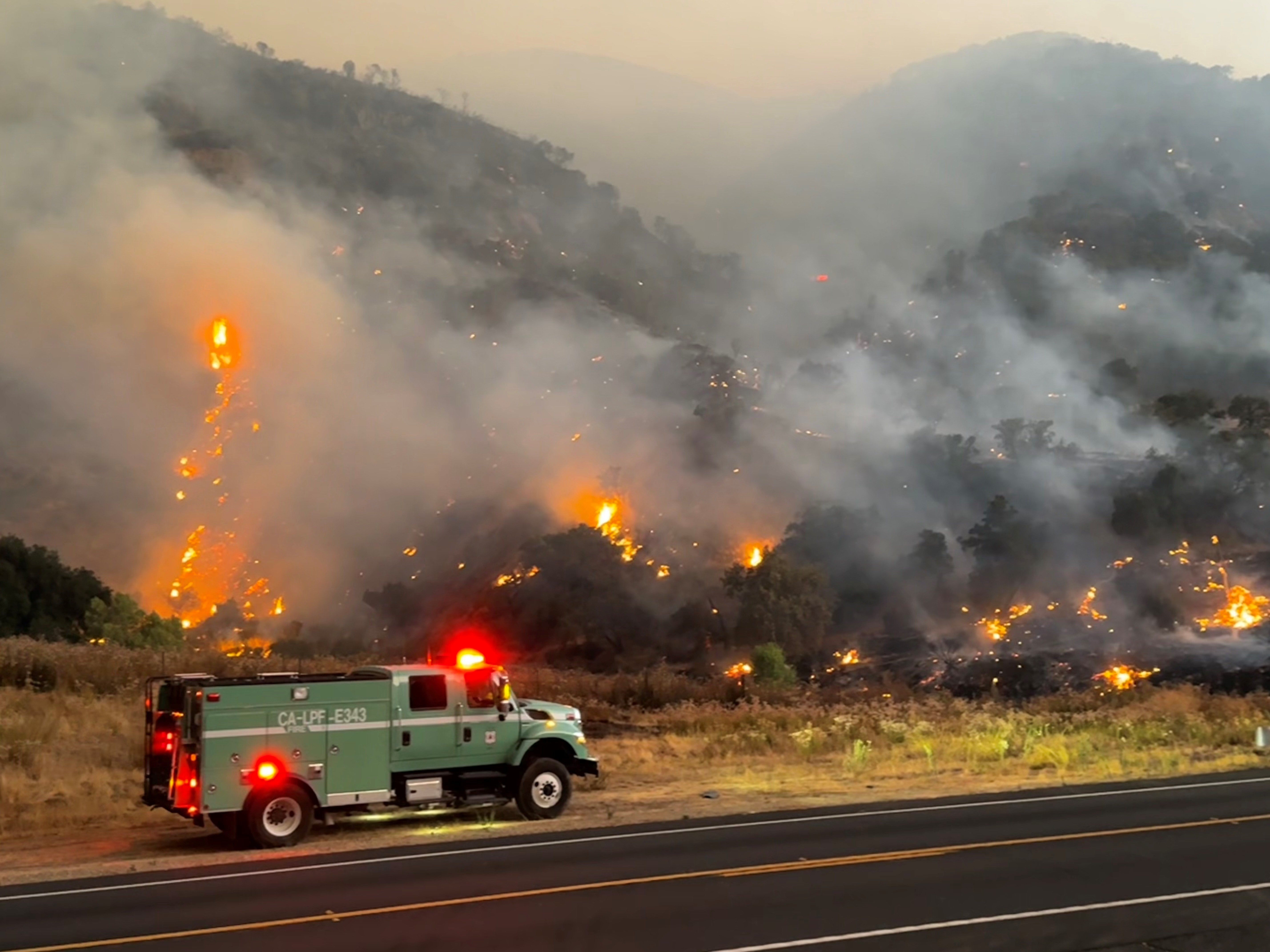 Fueled by hot, dry conditions and gusty winds, the wildfire has been burning through parts of Los Padres National Forest since Friday