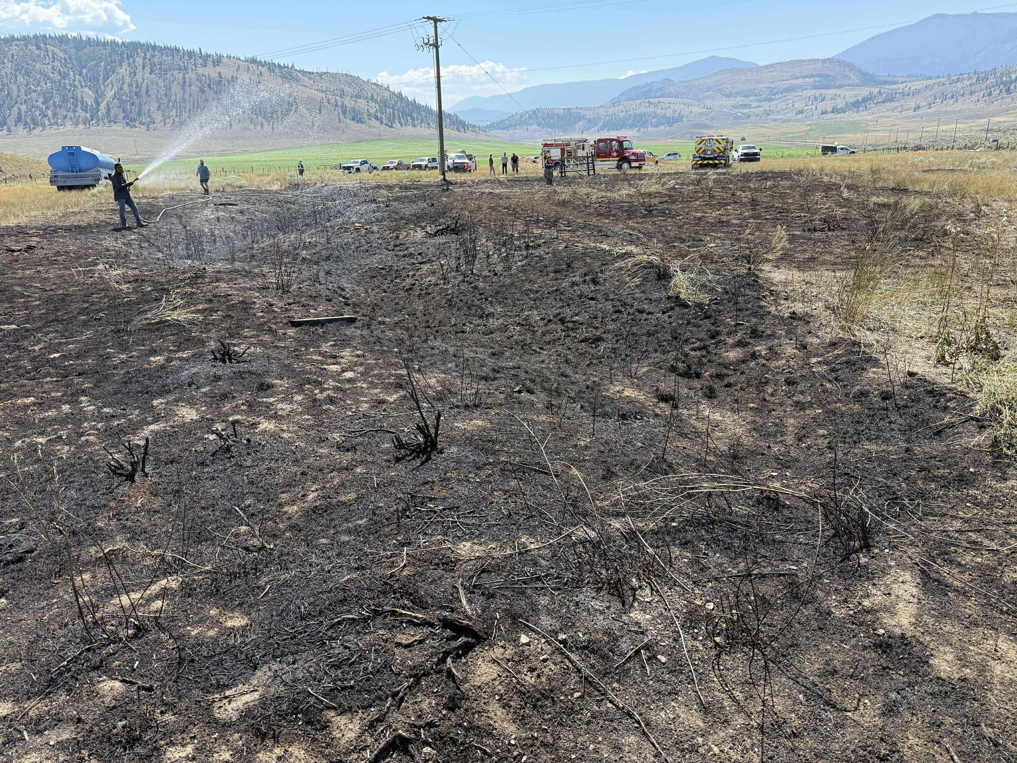 The small fire destroyed less than an acre of land last week