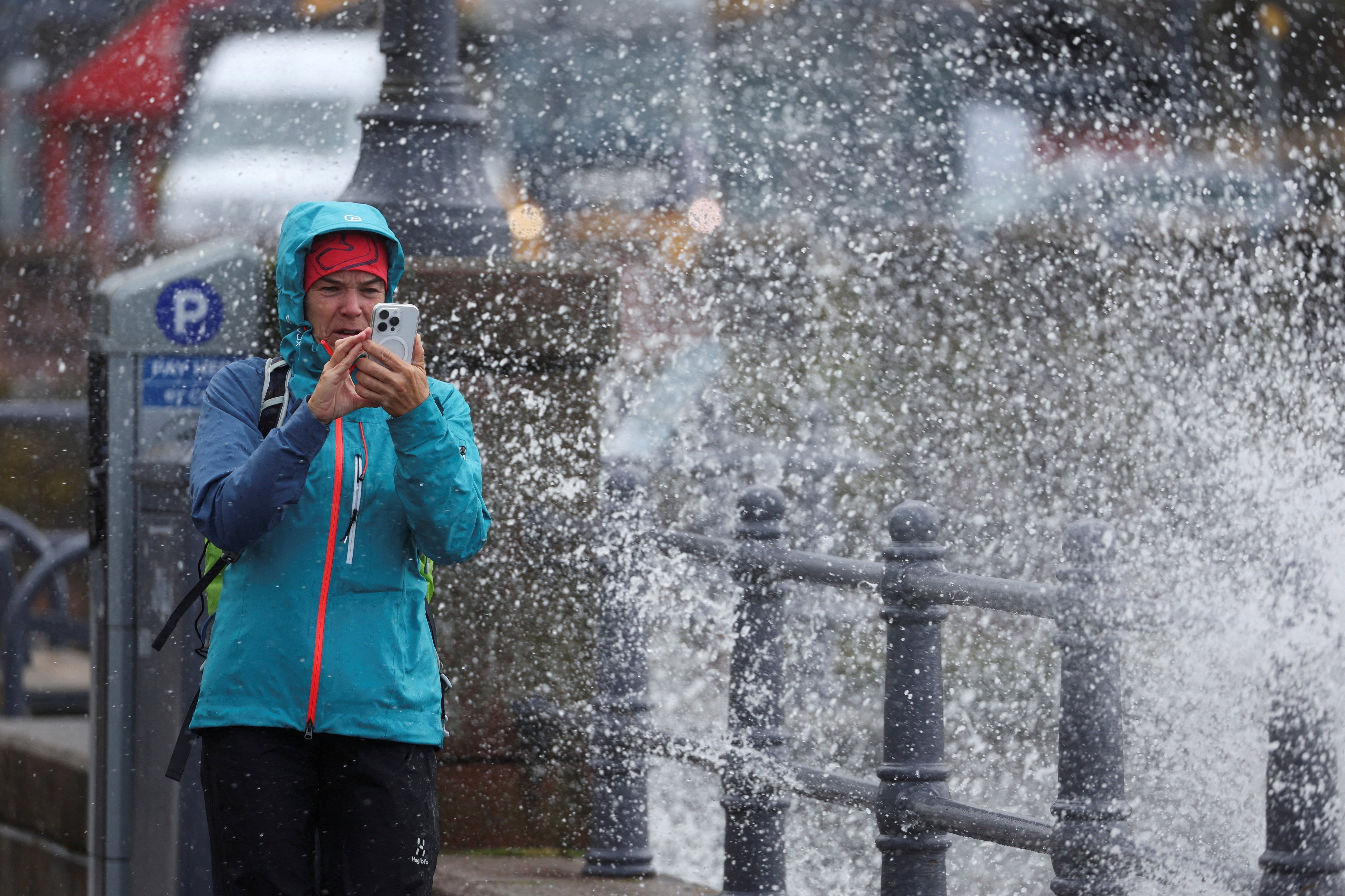 Winds of more than 100mph were recorded on Monday as the storm swept across the country
