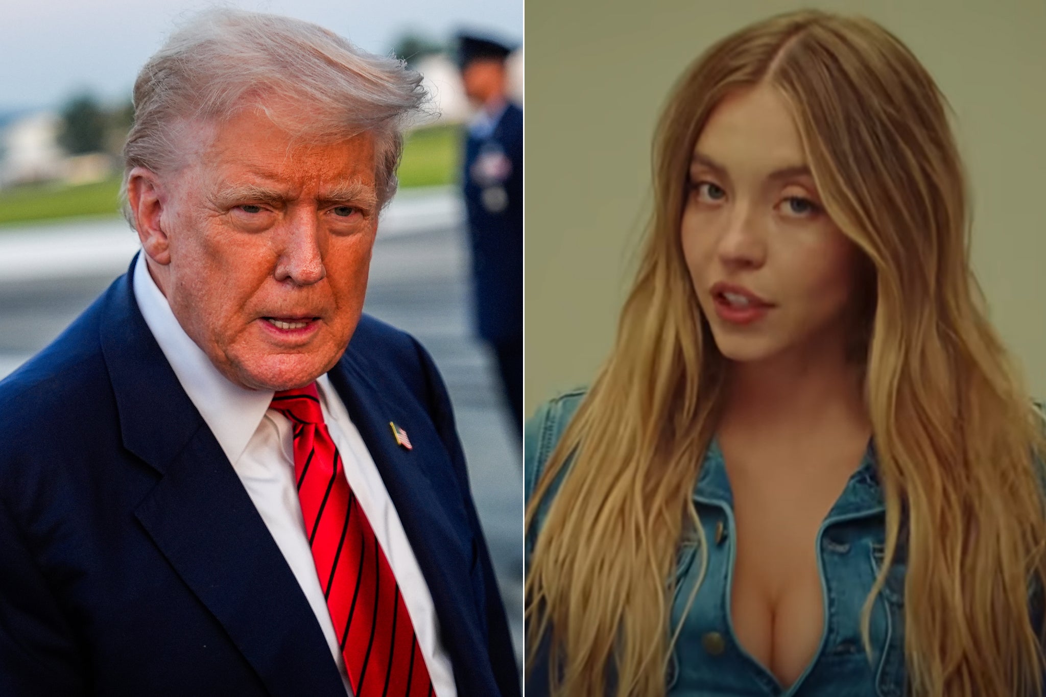 Trump praised the American Eagle ad campaign after he became aware that Sweeney is a registered Republican