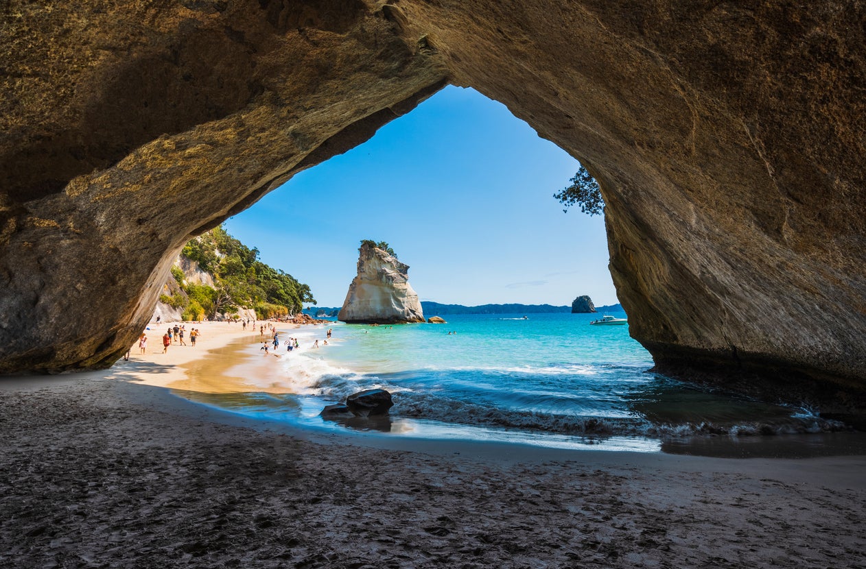 <p>Known for its beach-framing archway, Cathedral Cove / Te Whanganui-a-Hei is one of the sites foreign tourists would have to pay to visit</p>