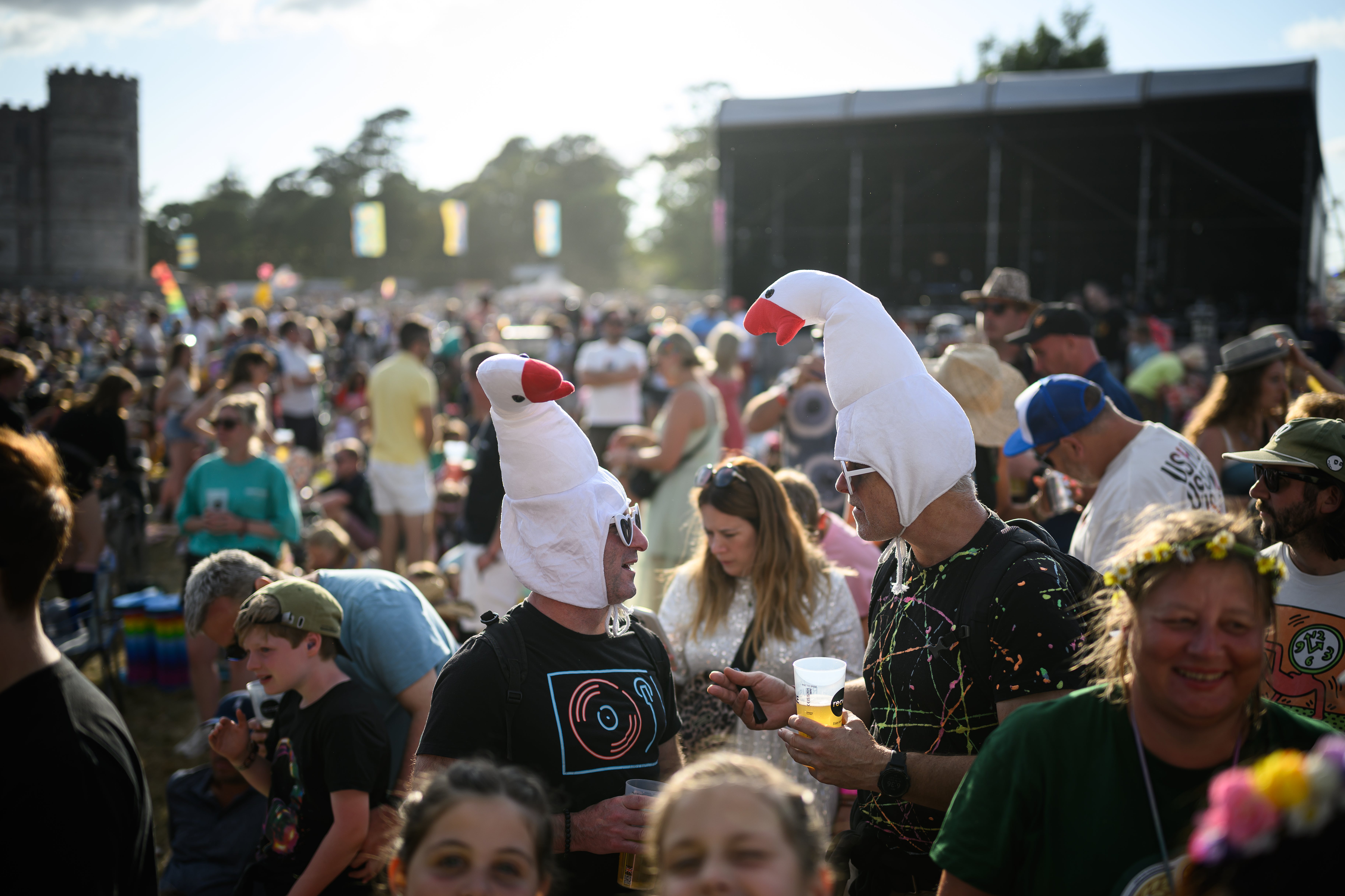 Not Tom Jones’s usual demographic: the crowds at Camp Bestival 2025