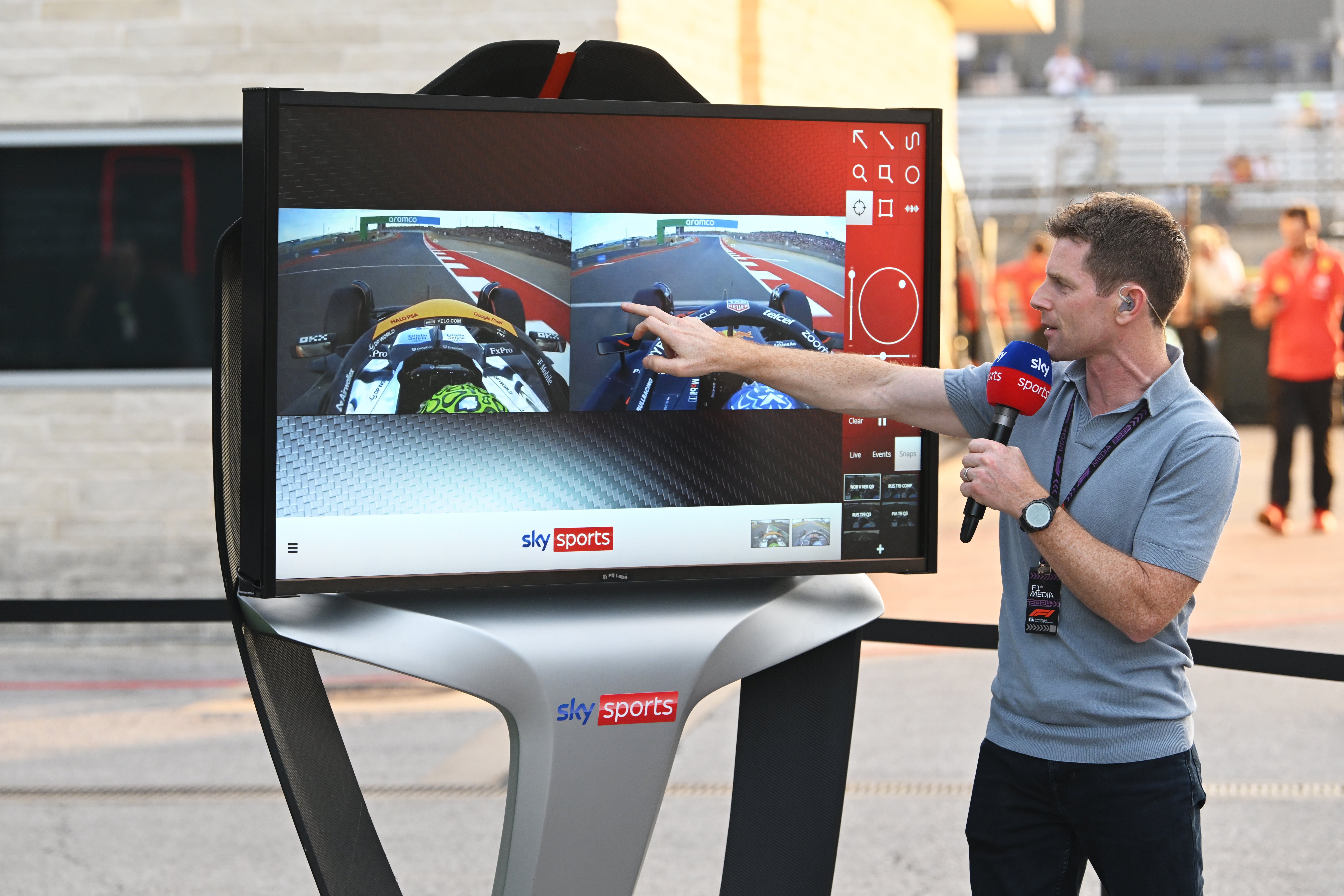 Anthony Davidson (right) is a pundit for Sky Sports F1