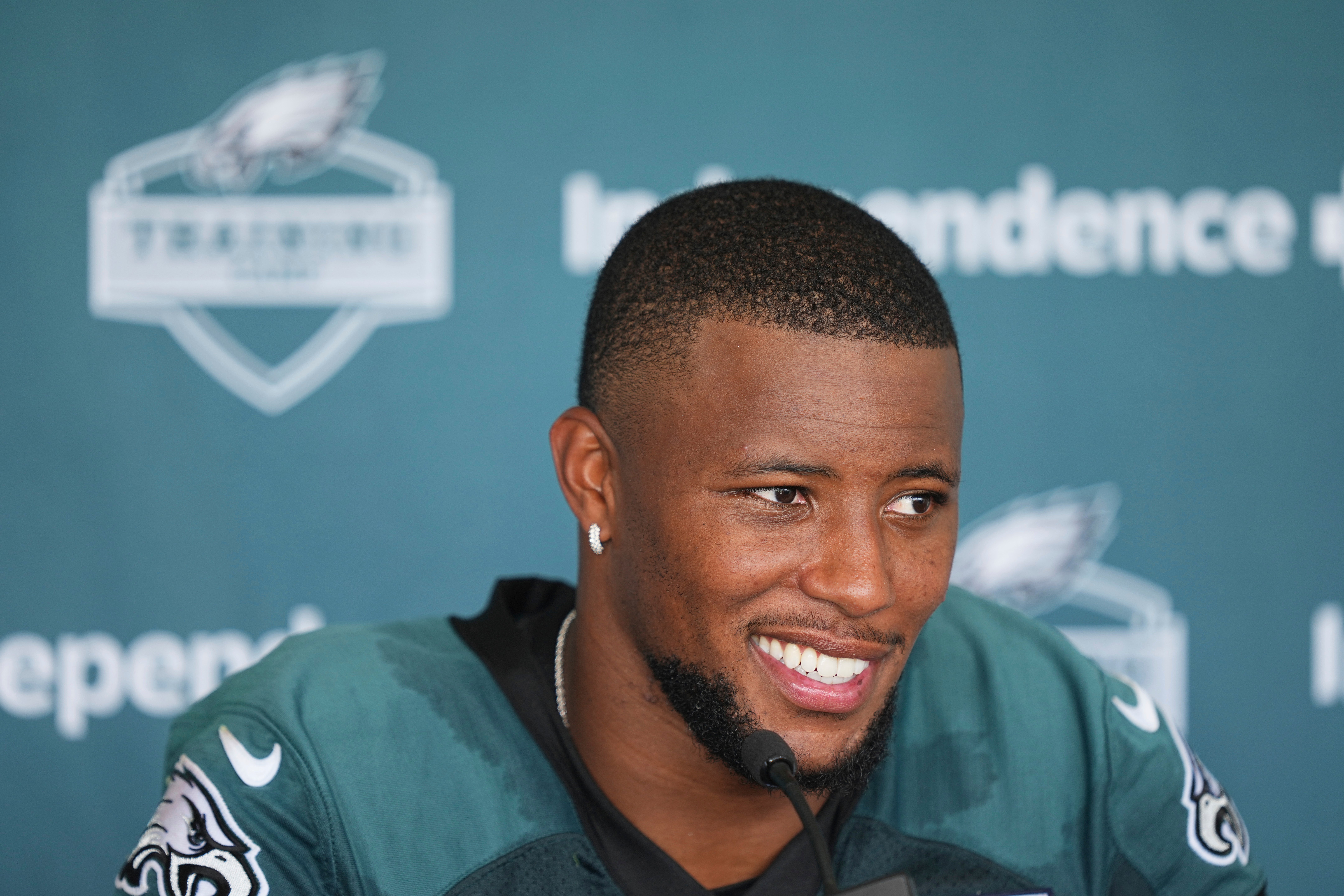 Saquon Barkley, of the Philadelphia Eagles, who was also named on the list of appointed council members. Barkley told PHLY that he was ‘shocked’ that his name had been included in the list, and that he had since declined to participate due to not having enough time