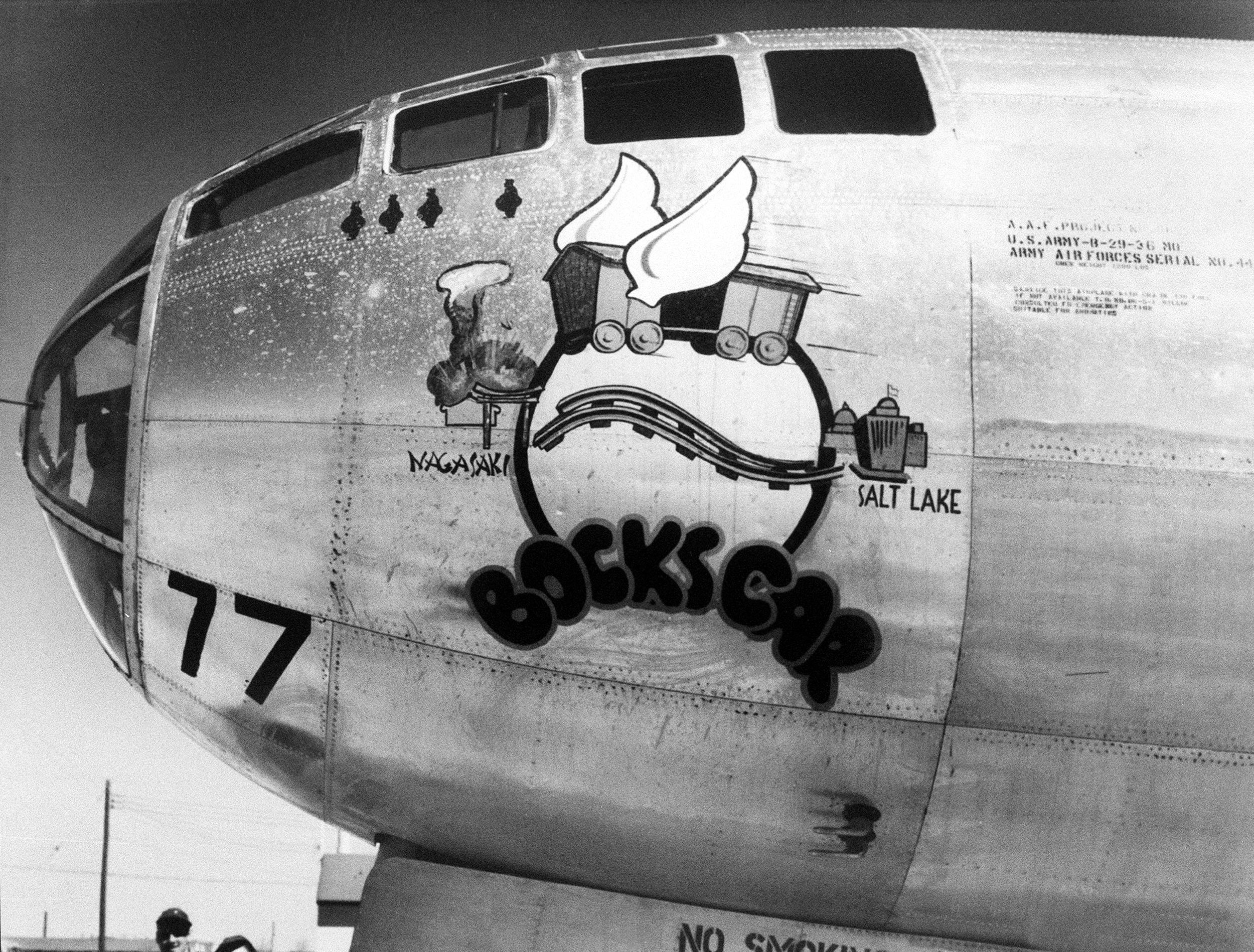 The US military aeroplane, nicknamed Bockscar , which dropped an atomic bomb on Nagasaki