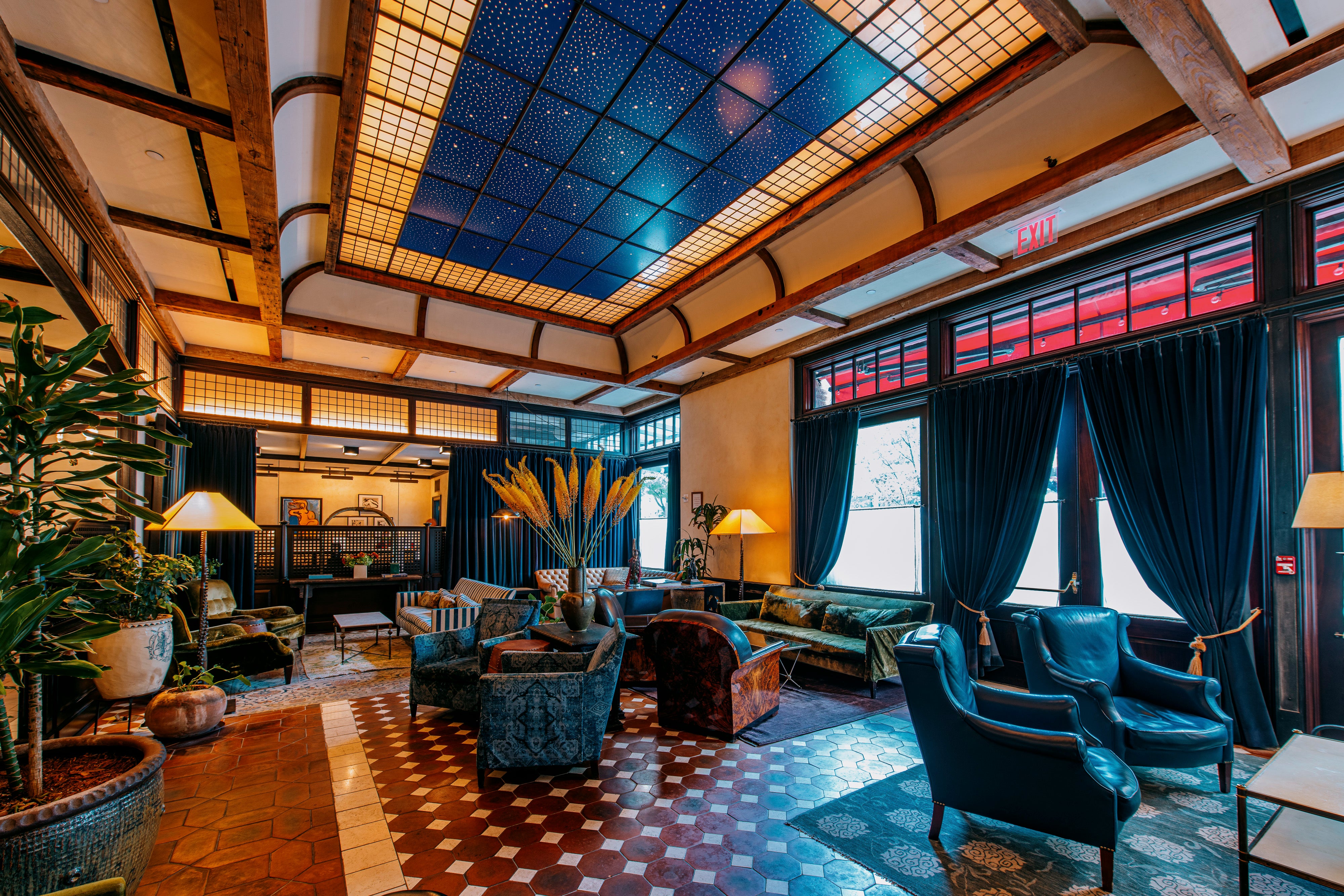 The lobby at the Greenwich Hotel in Tribeca, New York
