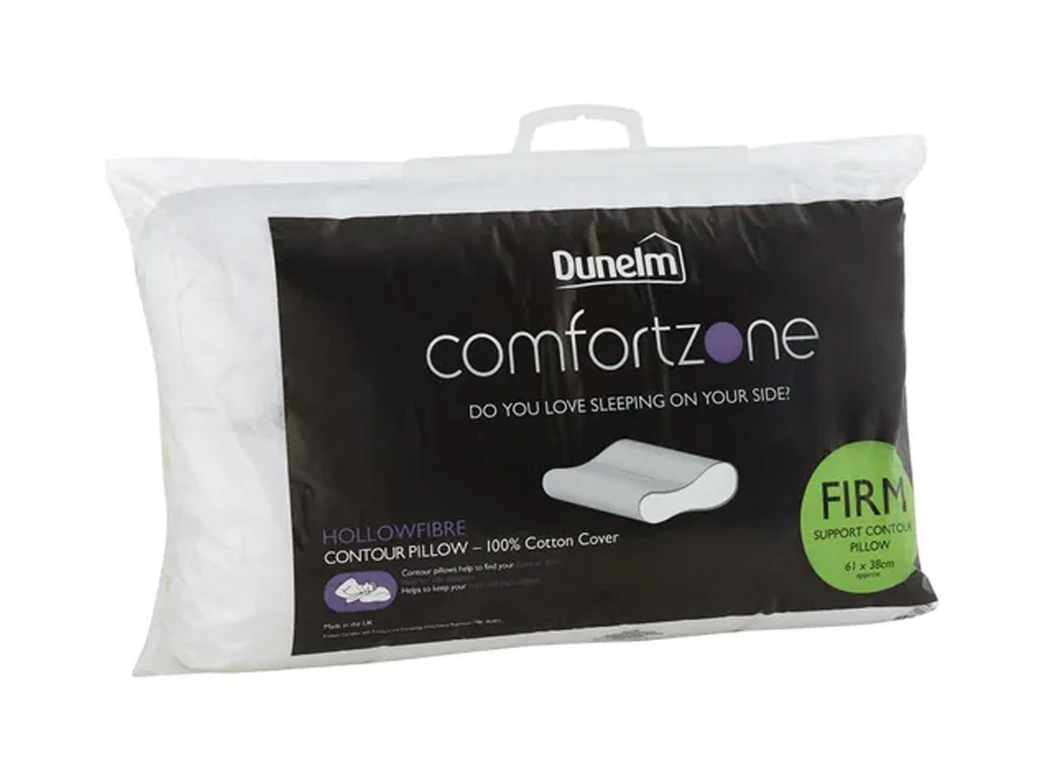 Dunelm comfortzone contour pillow