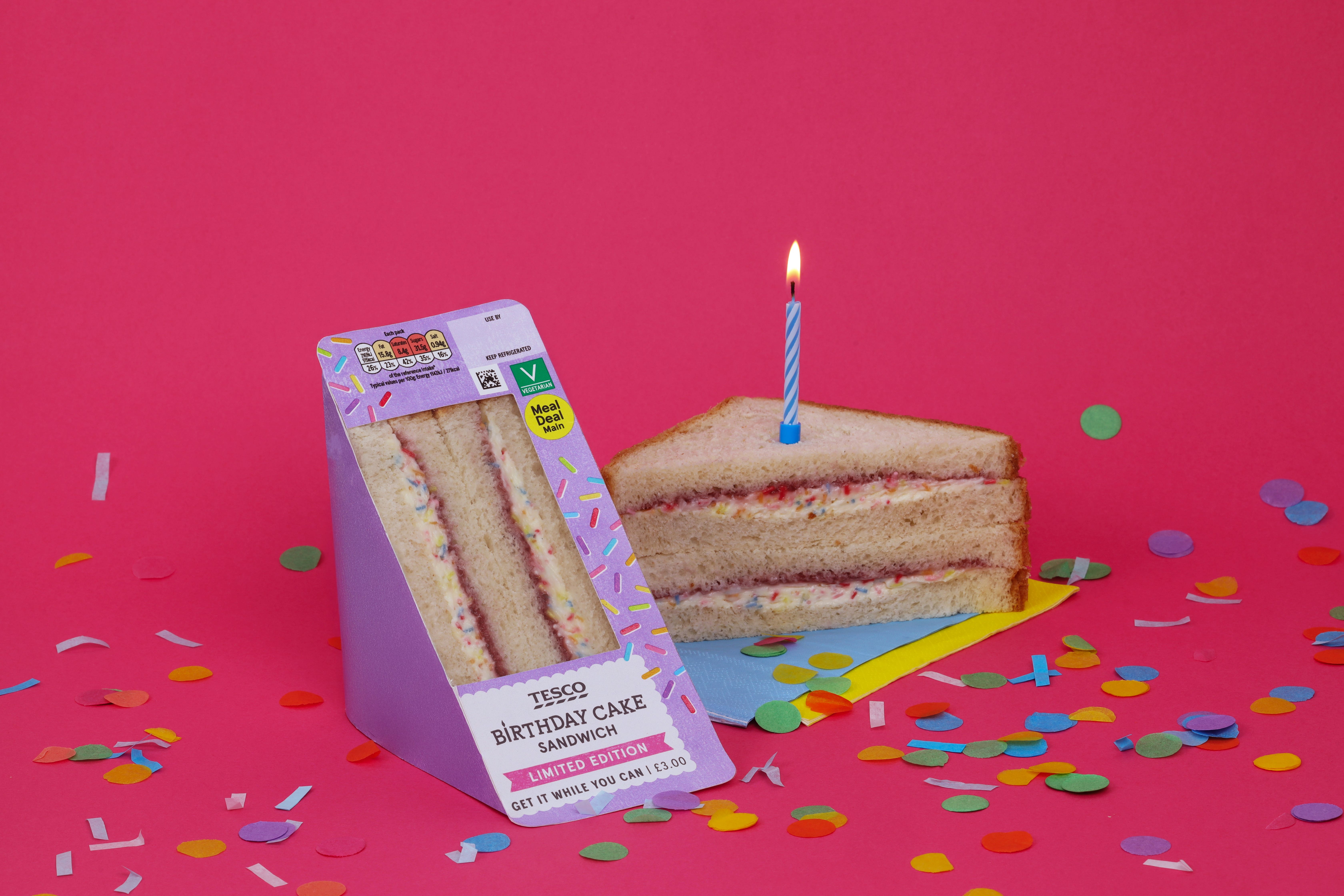 Tesco’s Birthday Cake Sandwich (Tesco/PA)