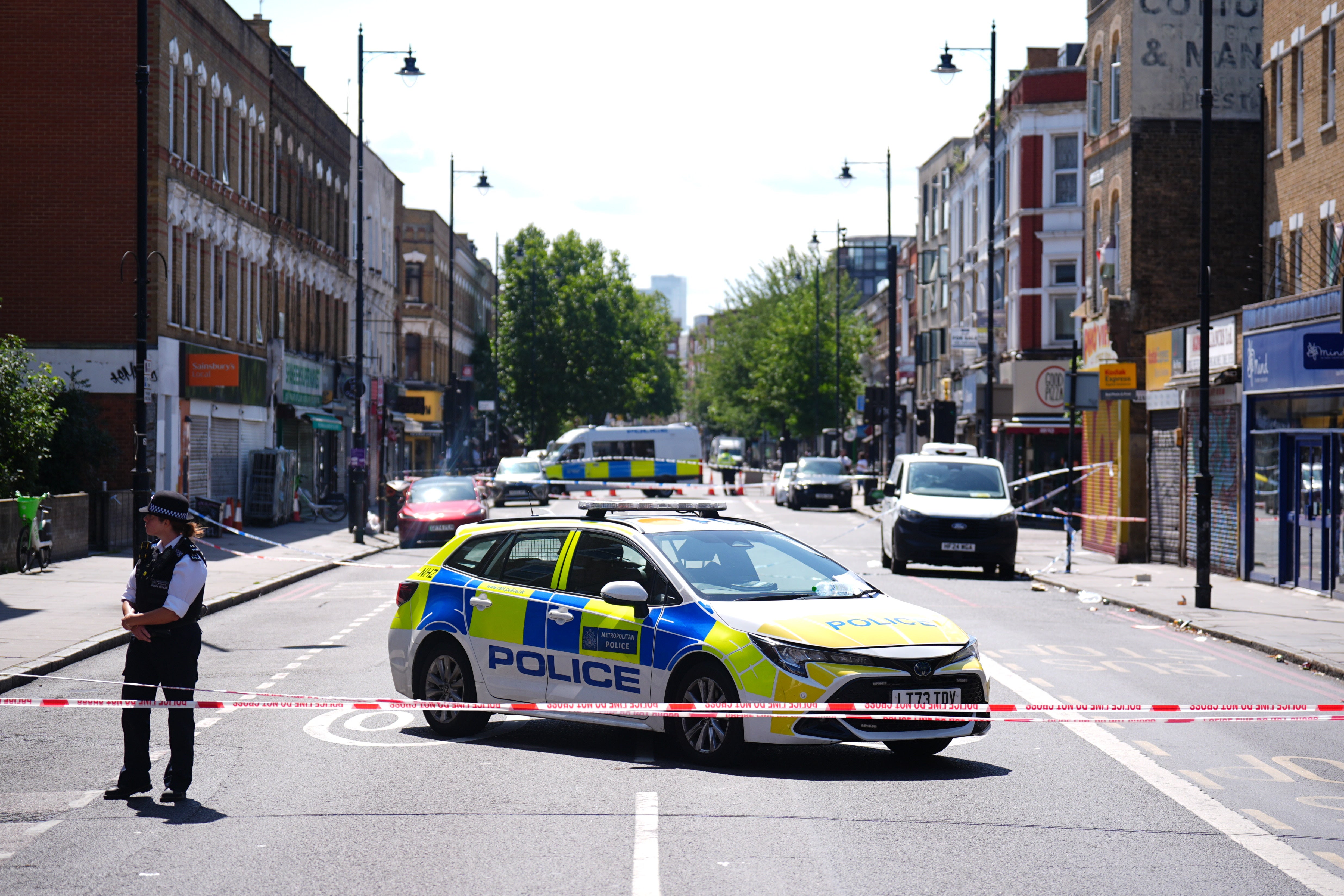 A 45-year-old man was pronounced dead at the scene in Stoke Newington