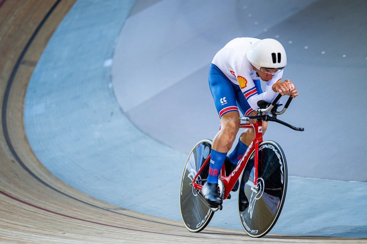Bjergfelt (na obrázku v tréninku na jiném kole) bude pro jeho pokus jezdit na špičkovém olympijském kole pro jeho pokus