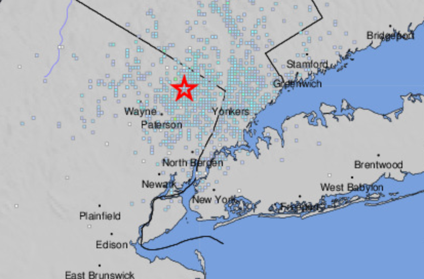 A magnitude 2.7 earthquake was recorded in New Jersey Wednesday, the second in four days to hit the east coast region