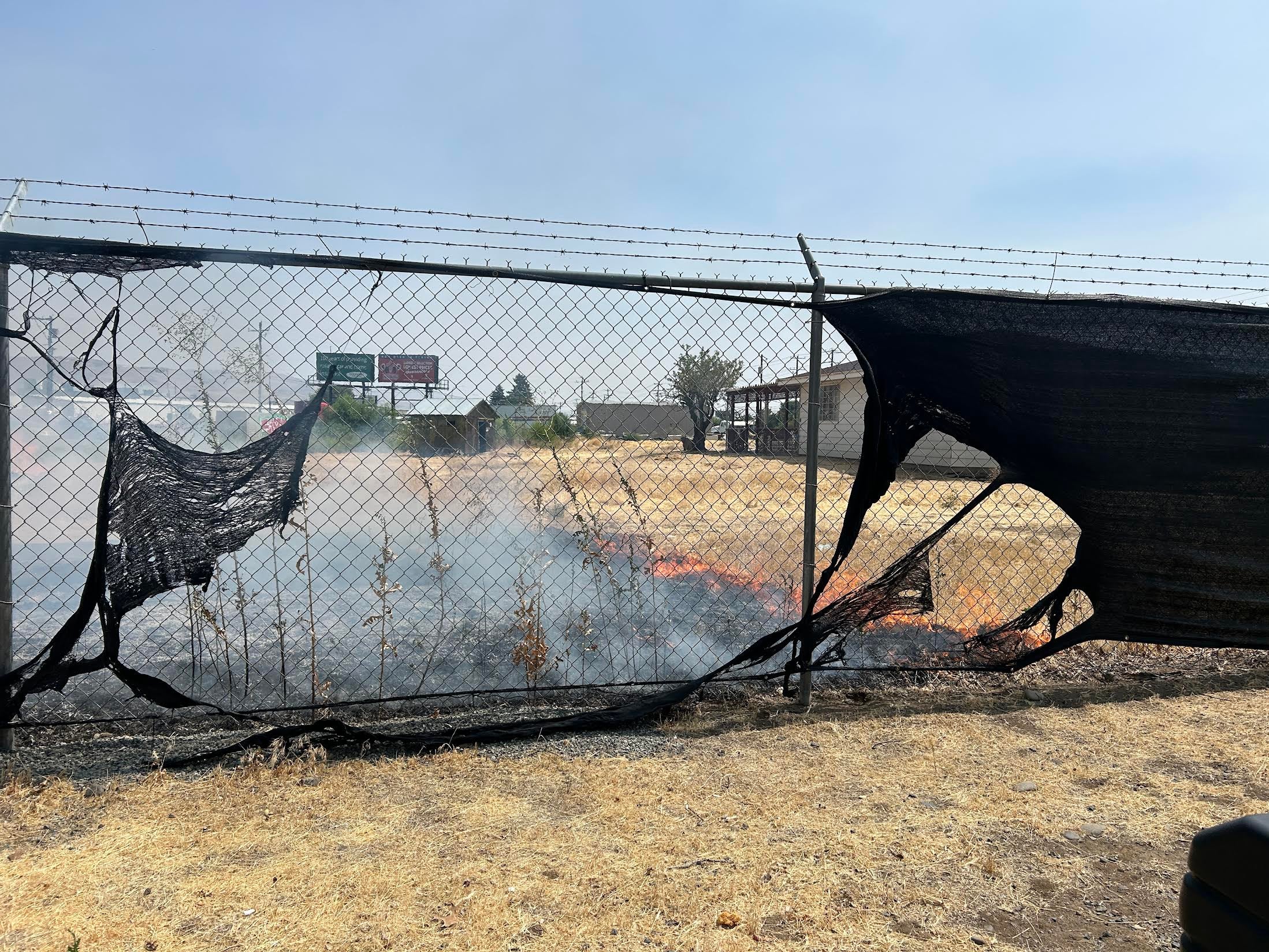 No one was injured in the attack and law enforcement is investigating the incident as an act of arson.