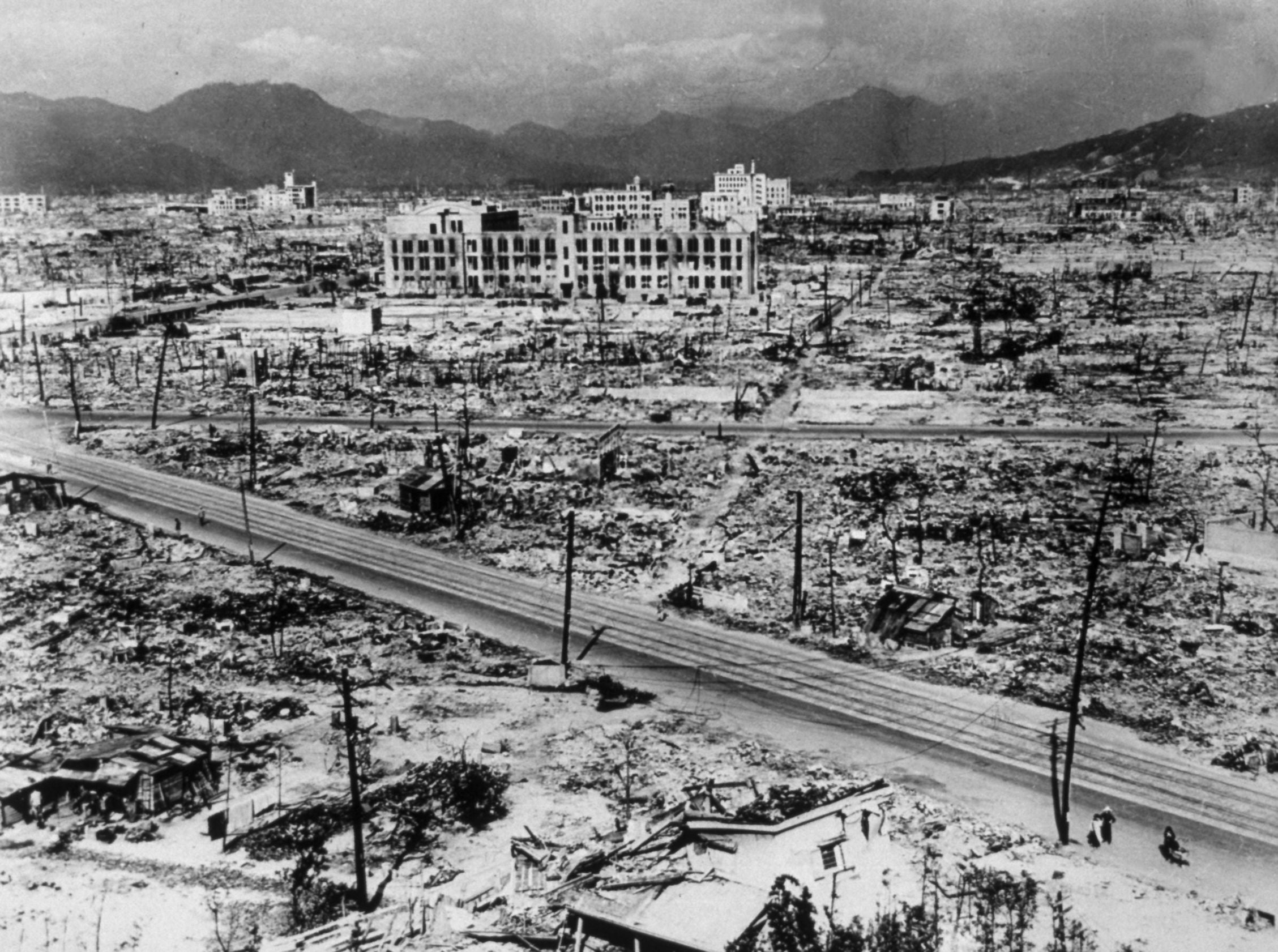 Damage from the atomic bomb in Hiroshima