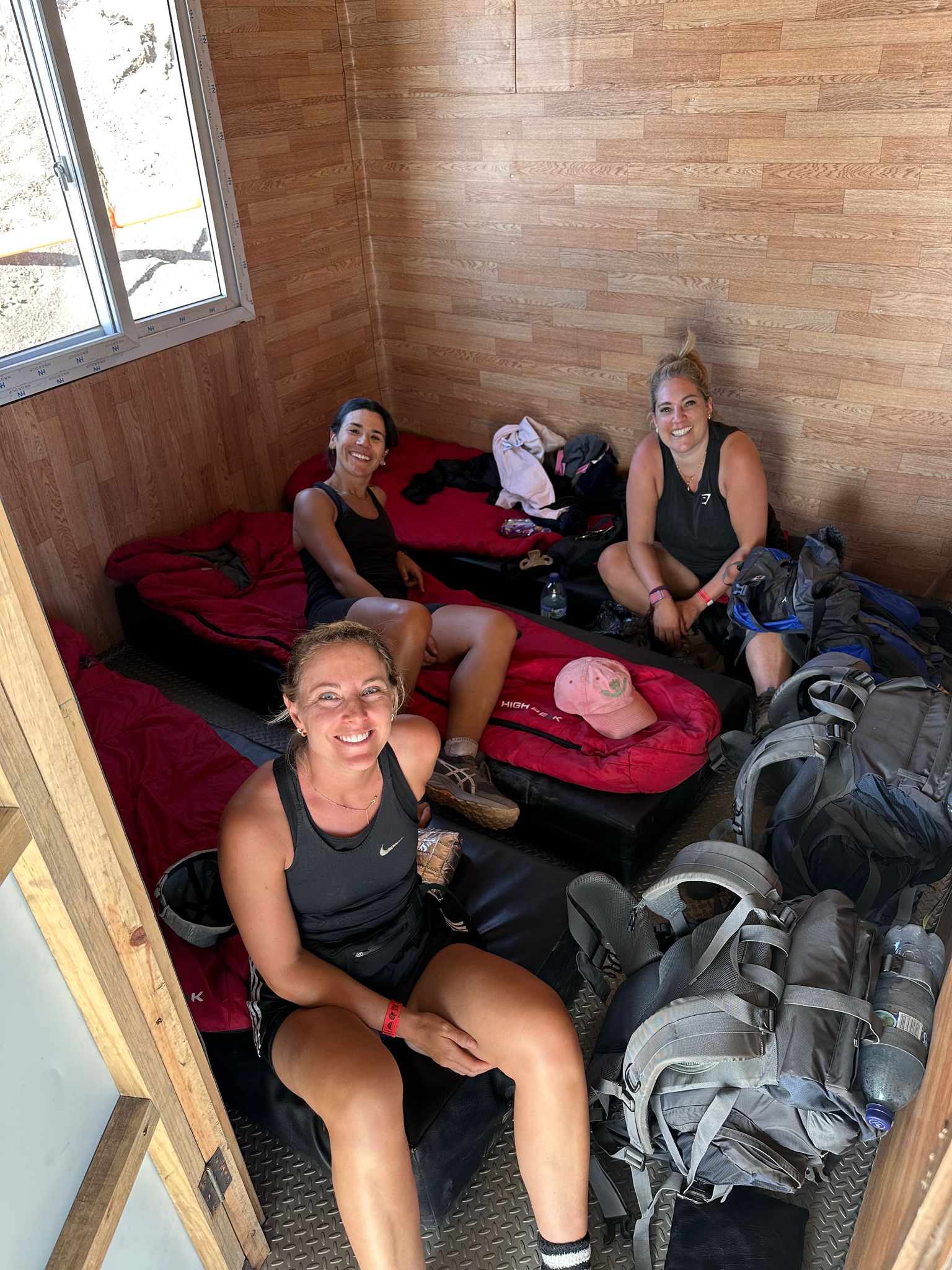 Chloe and friends at base camp preparing to hike up Guatemala’s Acatenango volcano