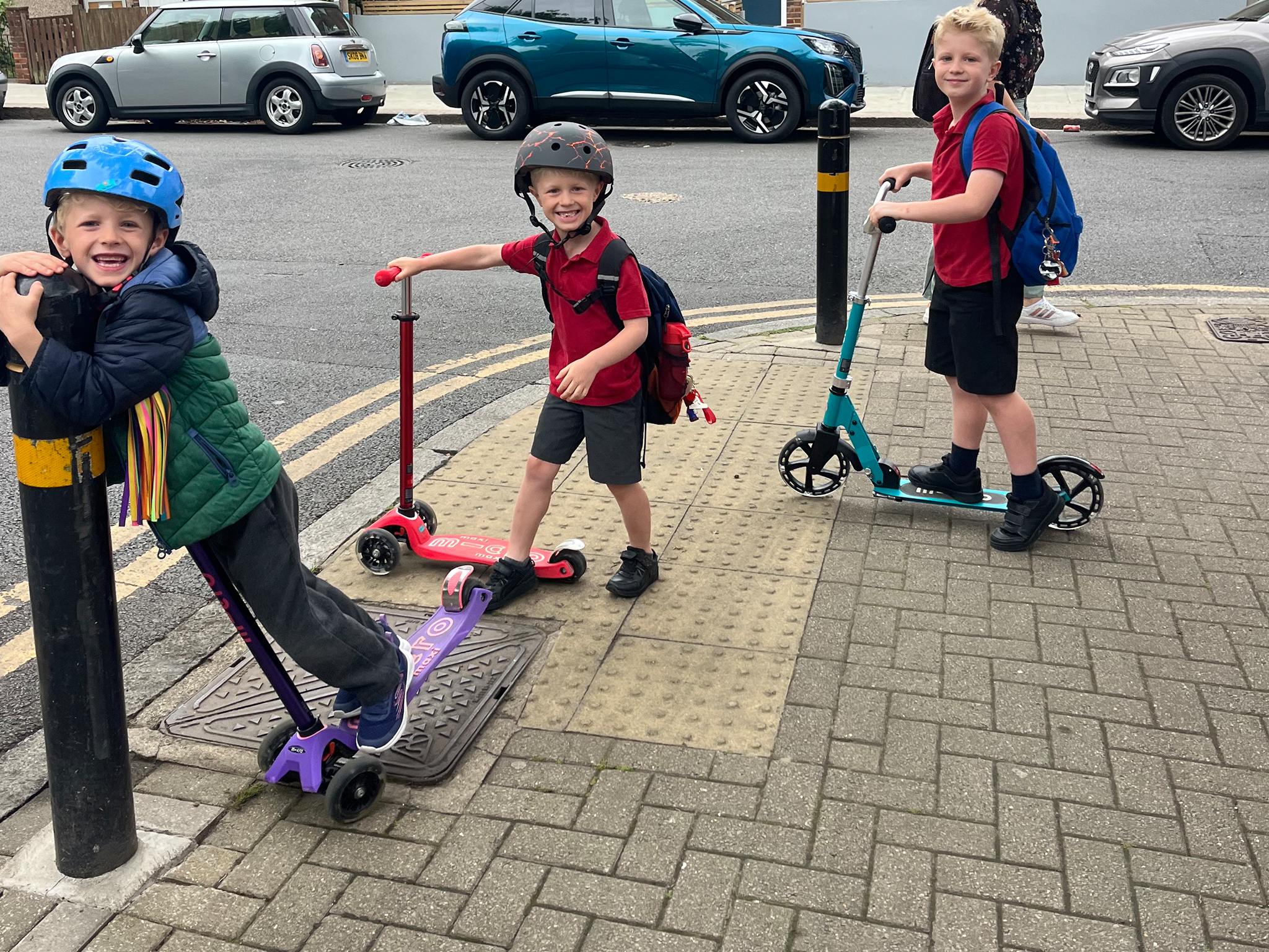 My trio of testers were happy to take these scooters out for a spin
