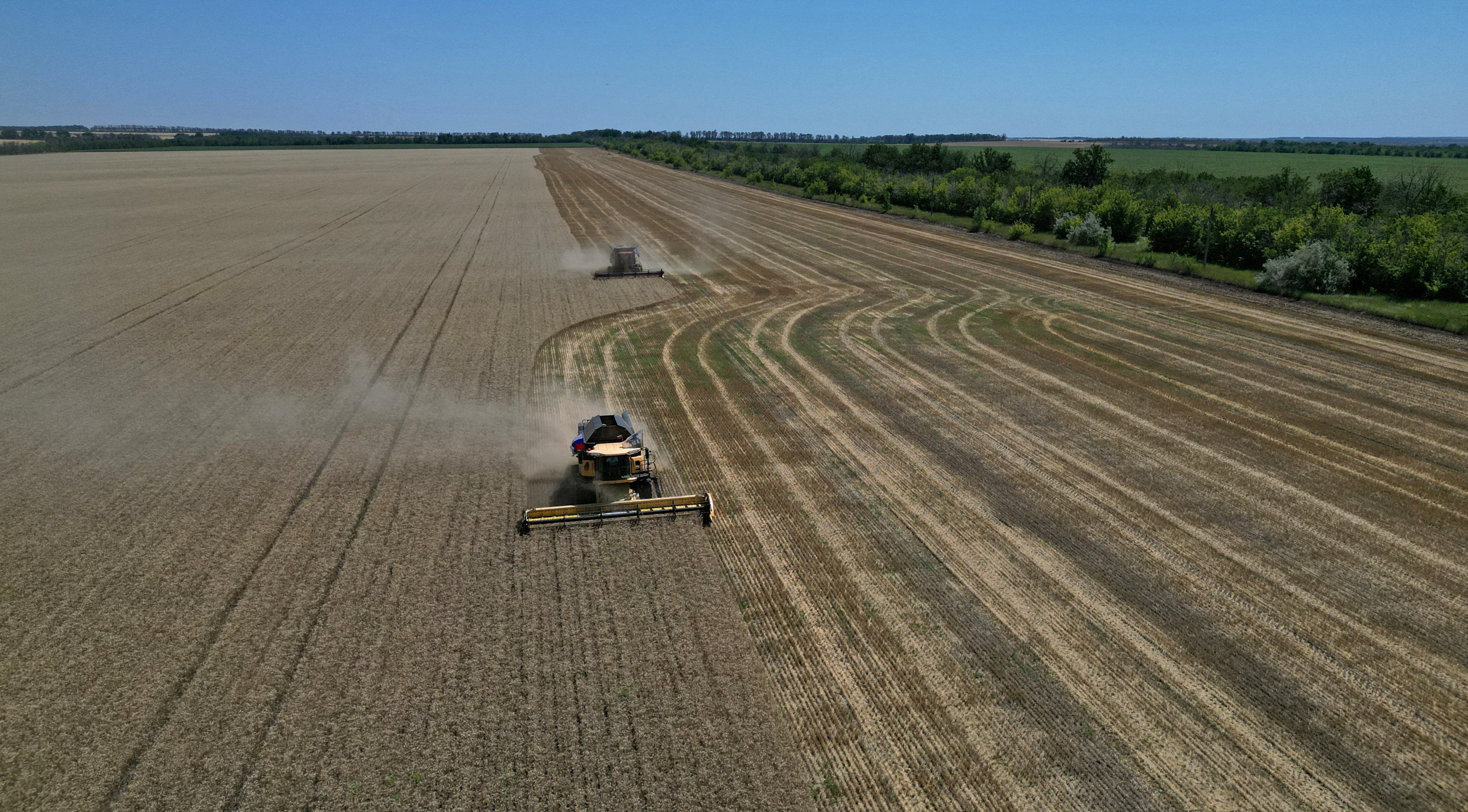 Russian officials have not commented on the legal status of grain, collected in the ‘new territories’