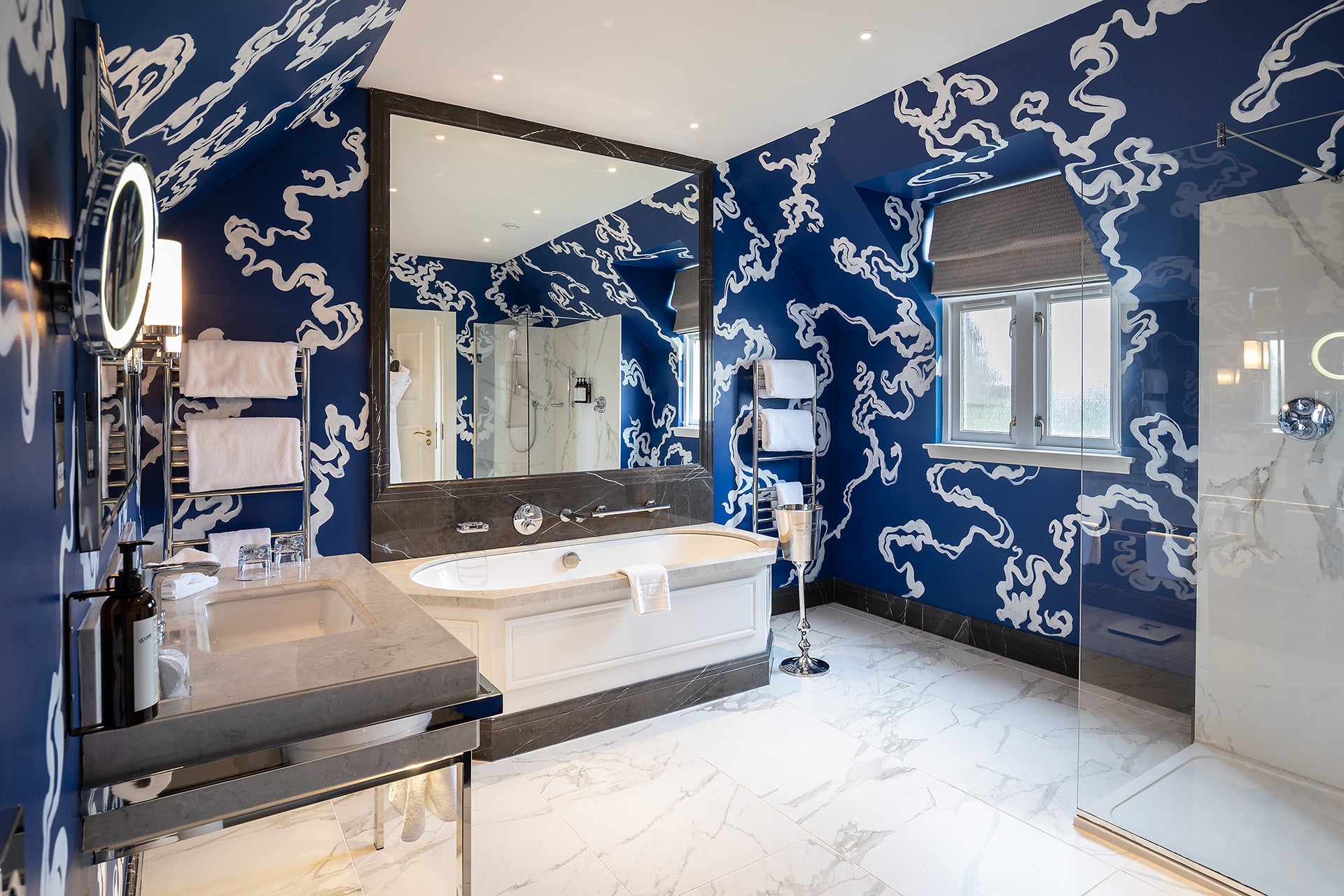 The bathrooms in the Queenask Manor Home master bedroom are quite simply stunning