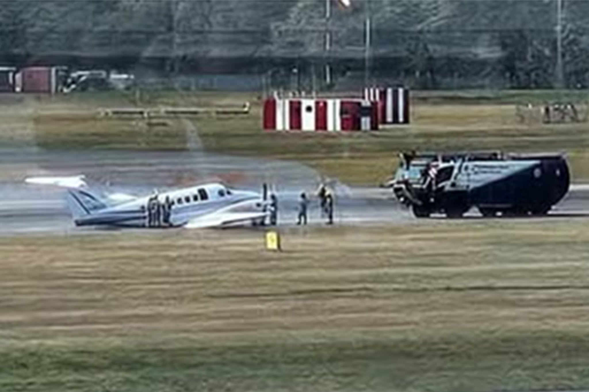 Birmingham Airport latest: Flights resume hours after plane’s ‘under-carriage collapses’ during emergency landing