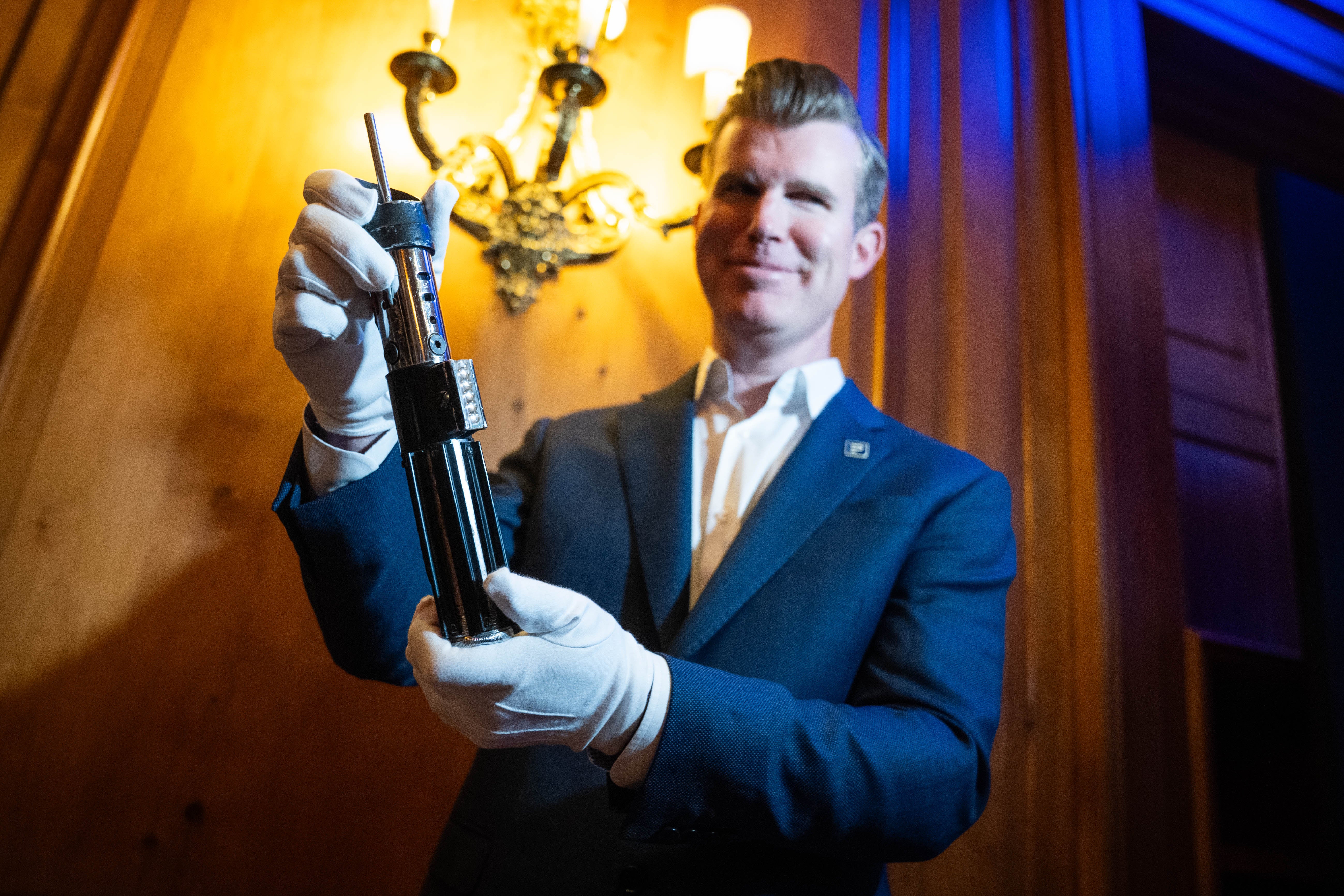 Darth Vader’s hero duelling lightsaber