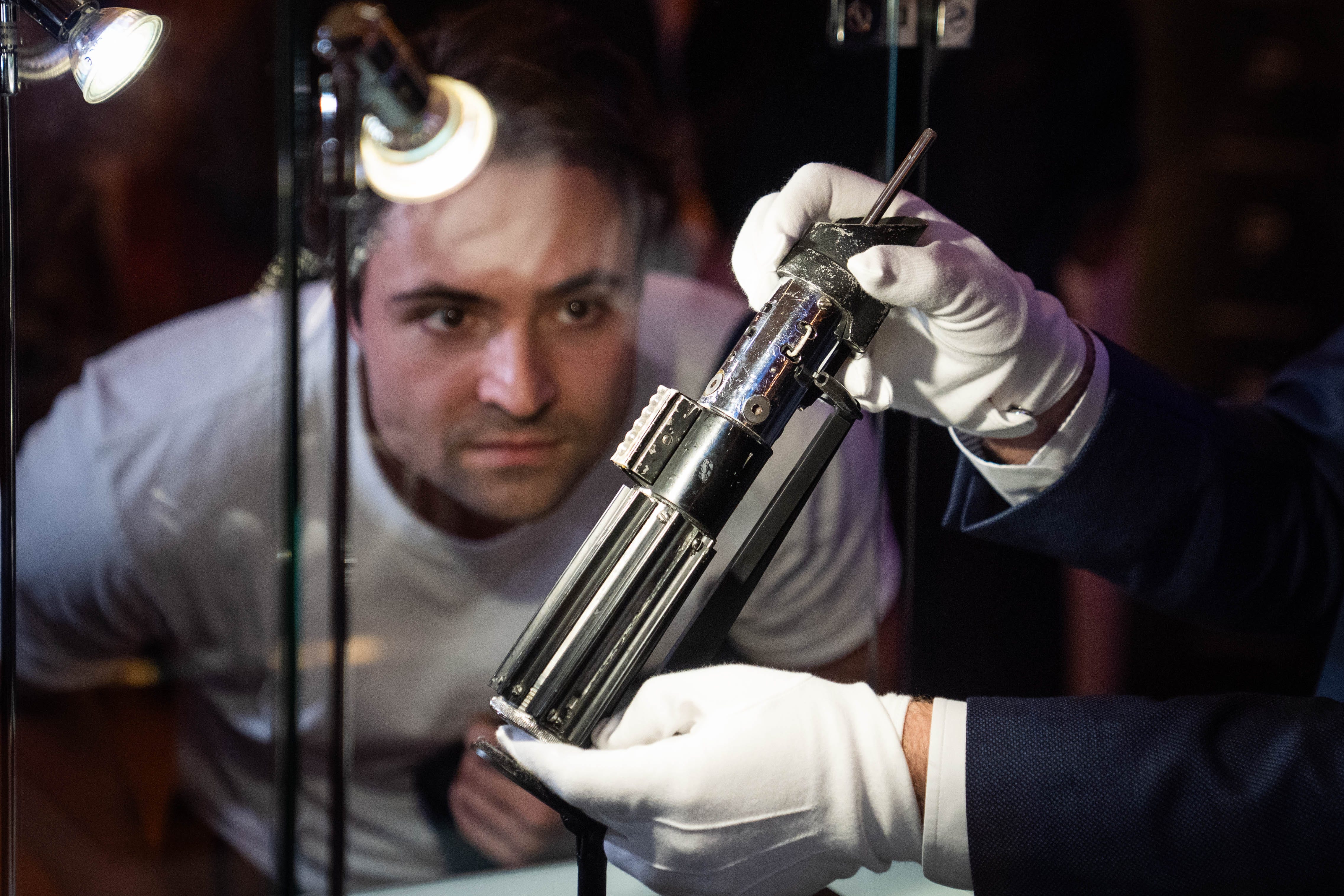 Darth Vader’s hero duelling lightsaber (James Manning/PA)