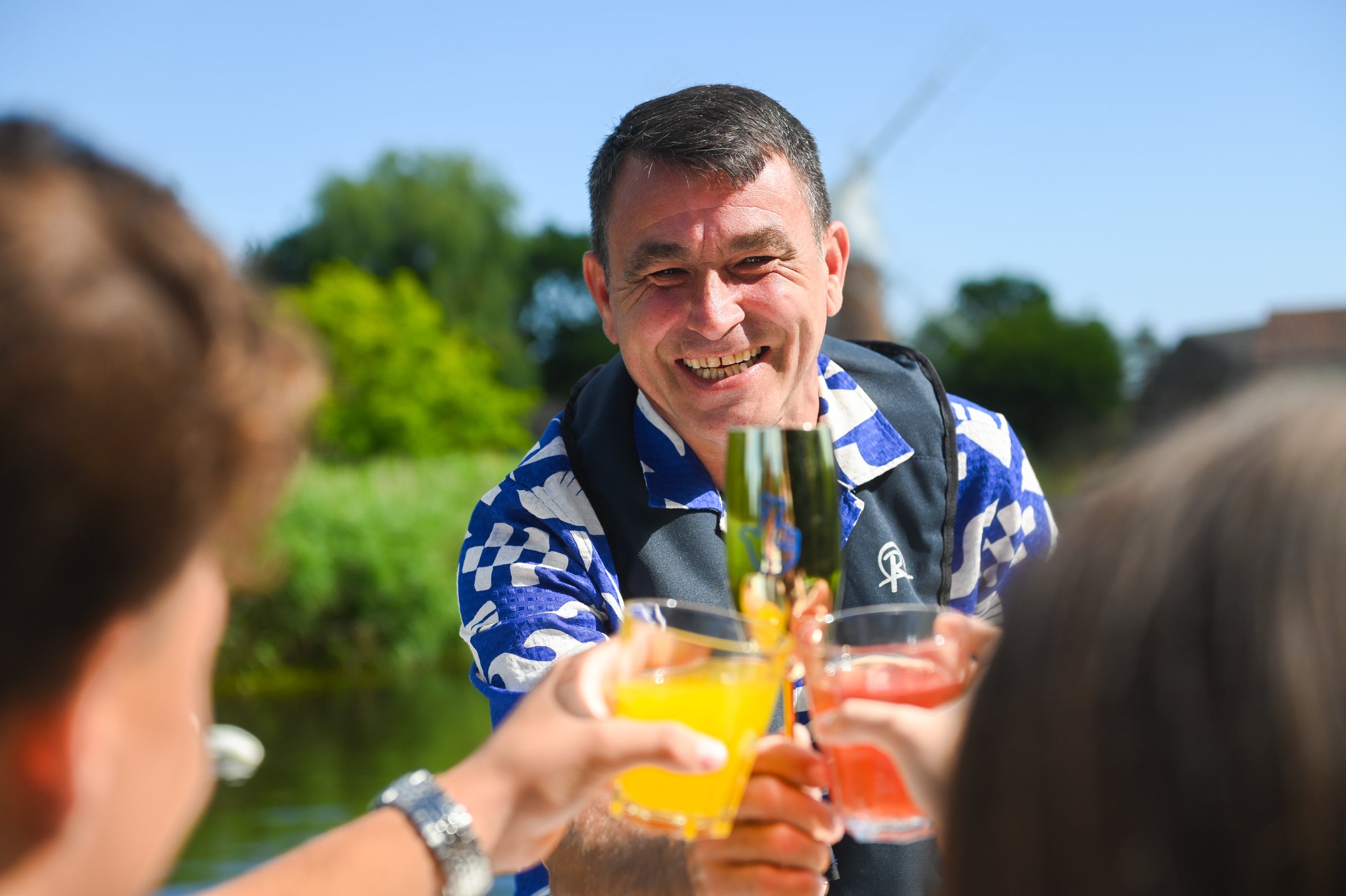 Paul Harvey, 51, from Attleborough, Norfolk celebrates his £1 million lottery win