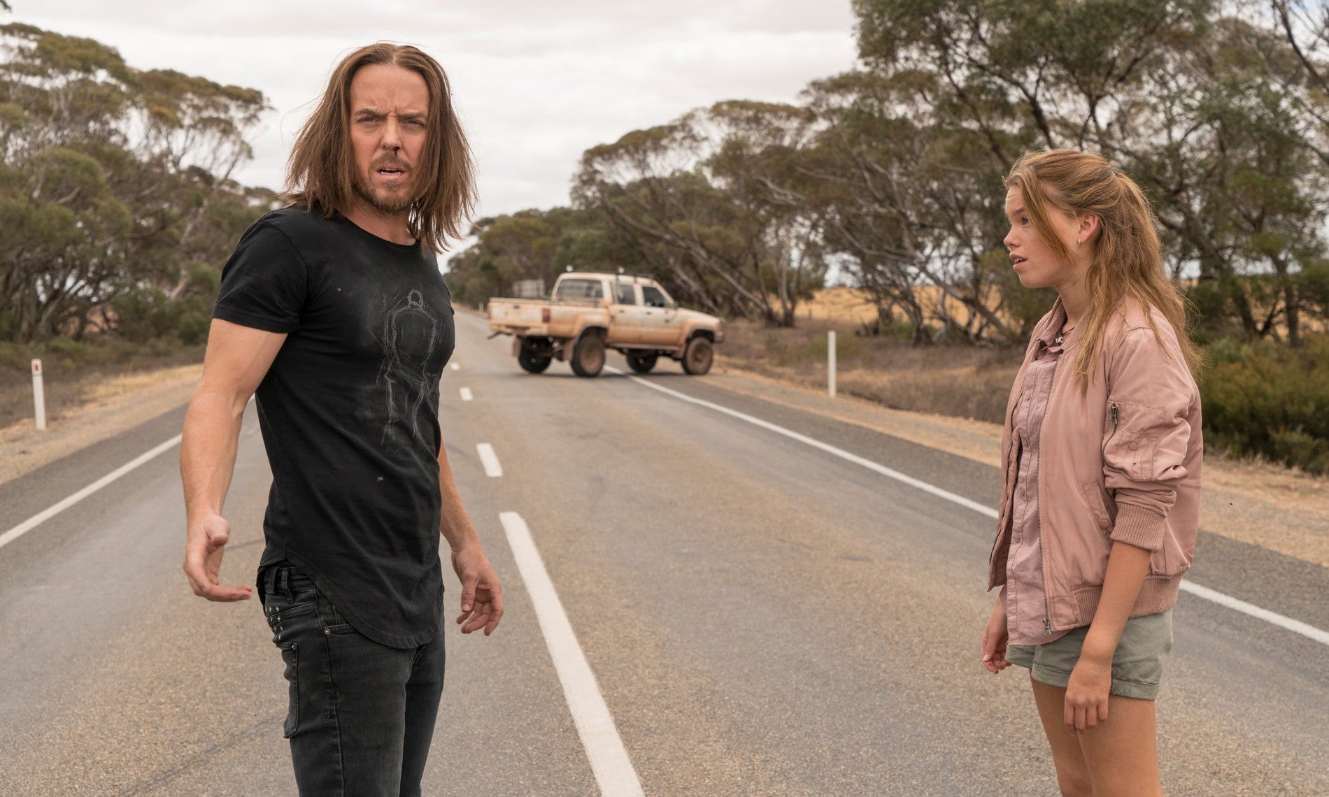 Minchin and Alcock in season one of ‘Upright’