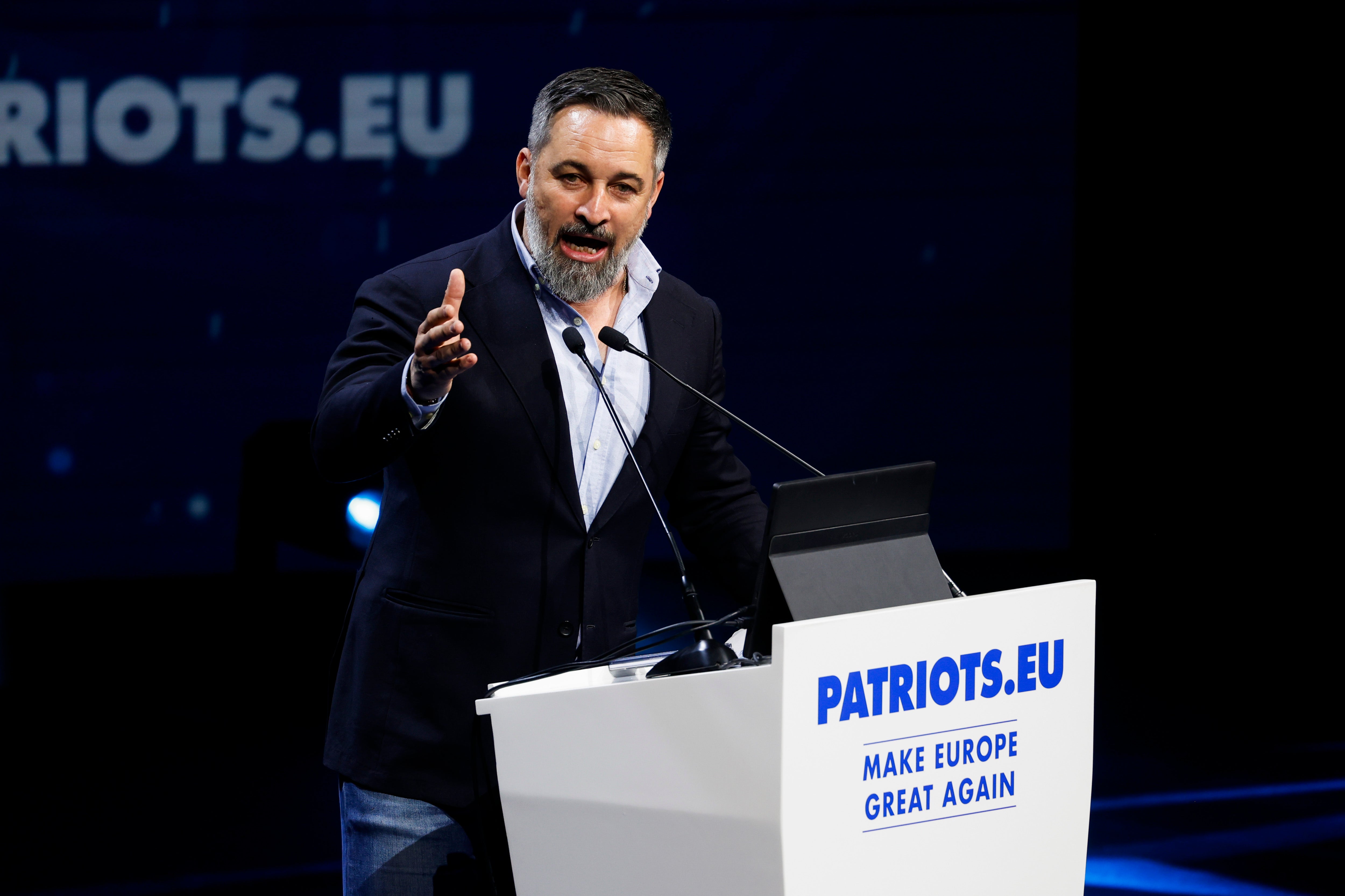 Santiago Abascal, leader of Spanish far right wing party Vox