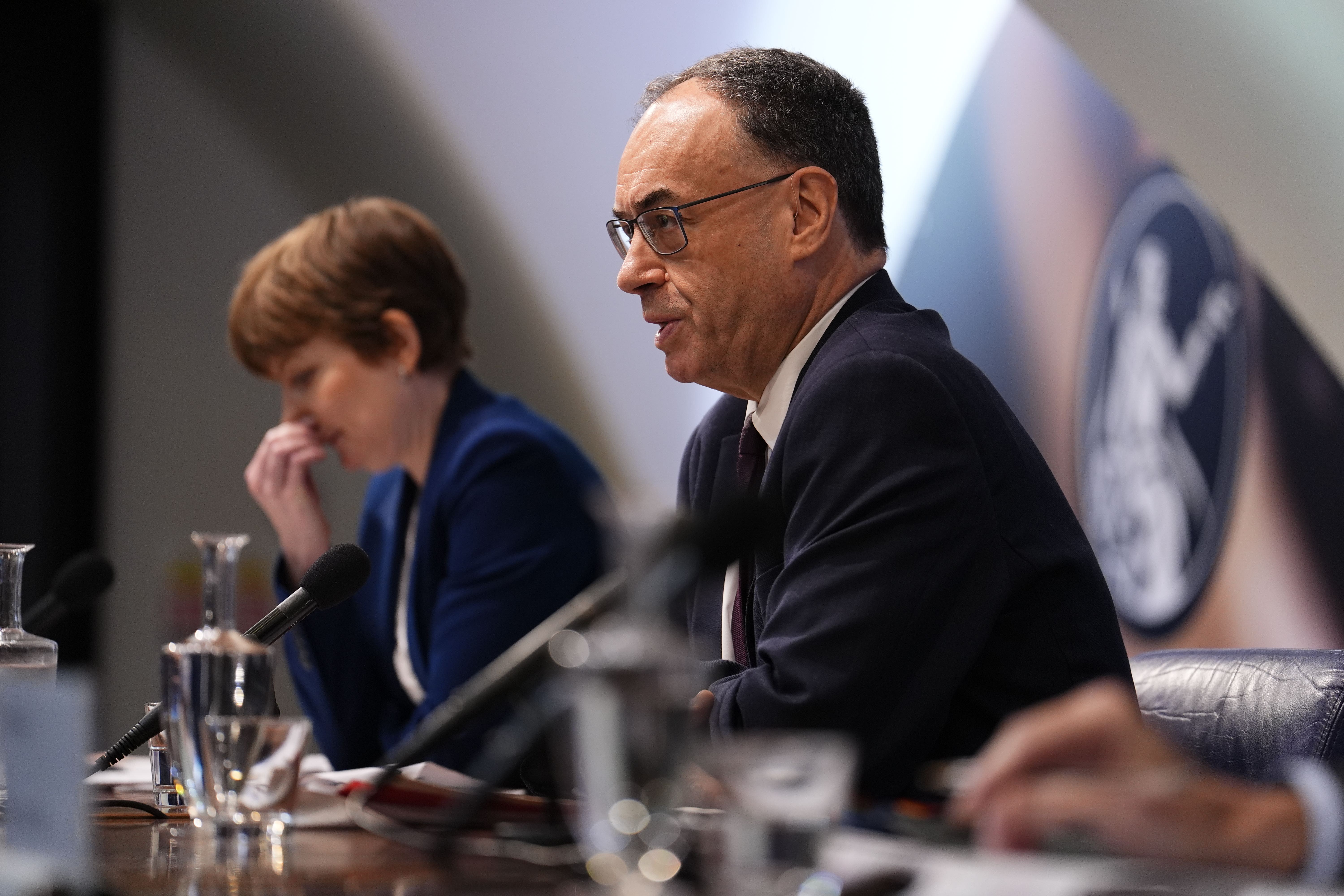 Governor of the Bank of England, Andrew Bailey (Jordan Pettitt/PA)