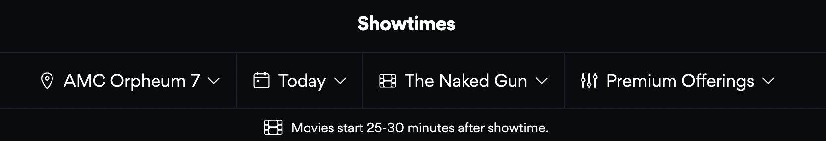 The disclaimer remained on the AMC website as of publication