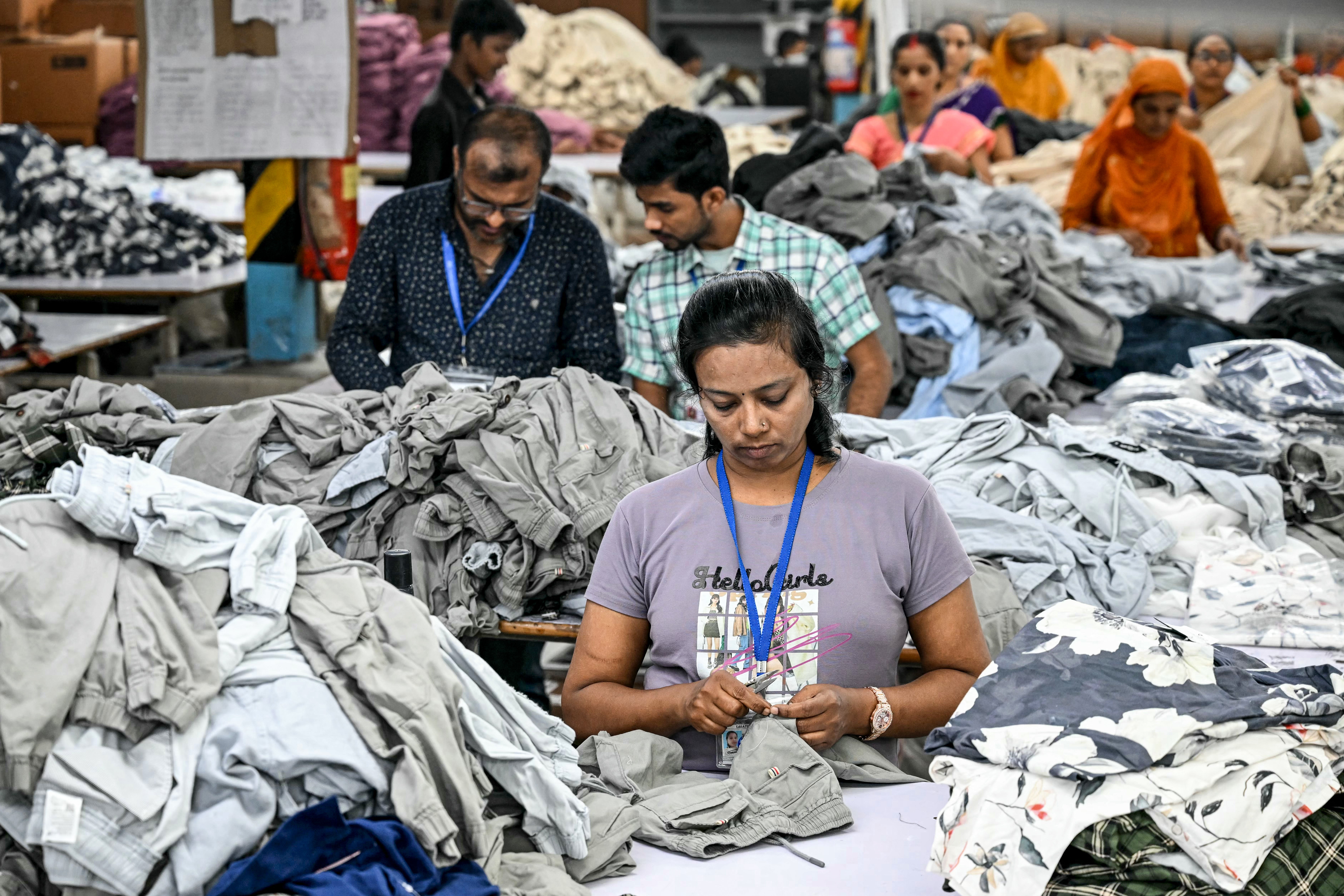 India, a large producer of apparel for the US, is facing up to 50 percent in tariffs by the end of the month