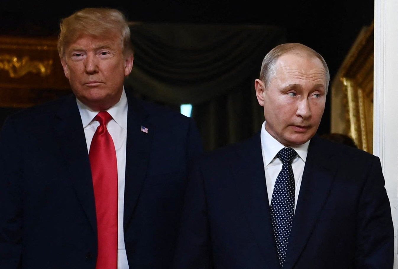 Putin and Trump in Helsinki, Finland in 2018
