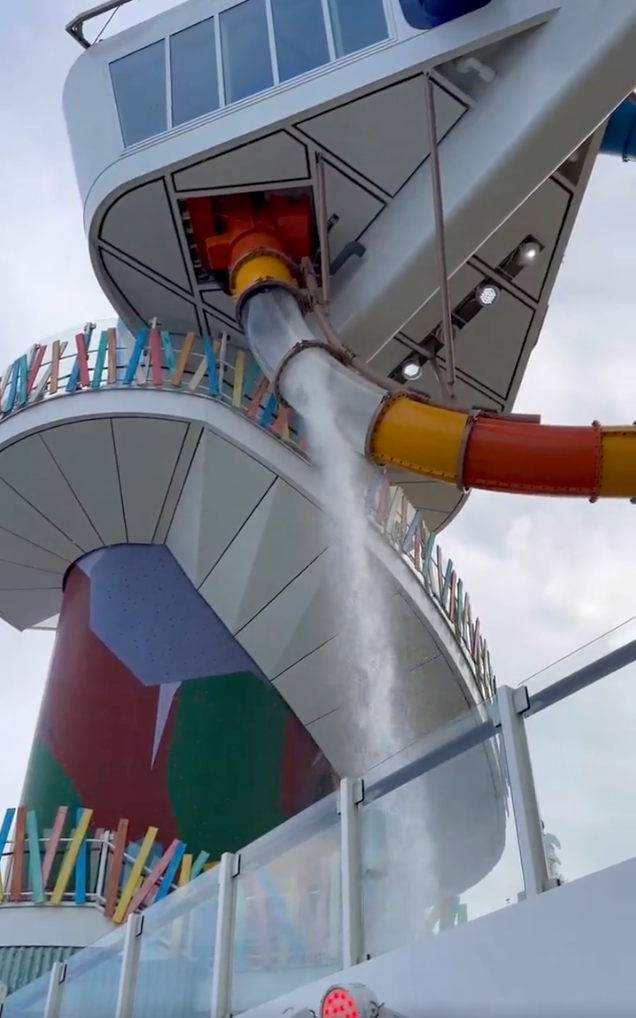 Fellow Icon of the Seas guests can be heard screaming for operators to "stop the slide" in a video captured by Jim Muldoon after the incident