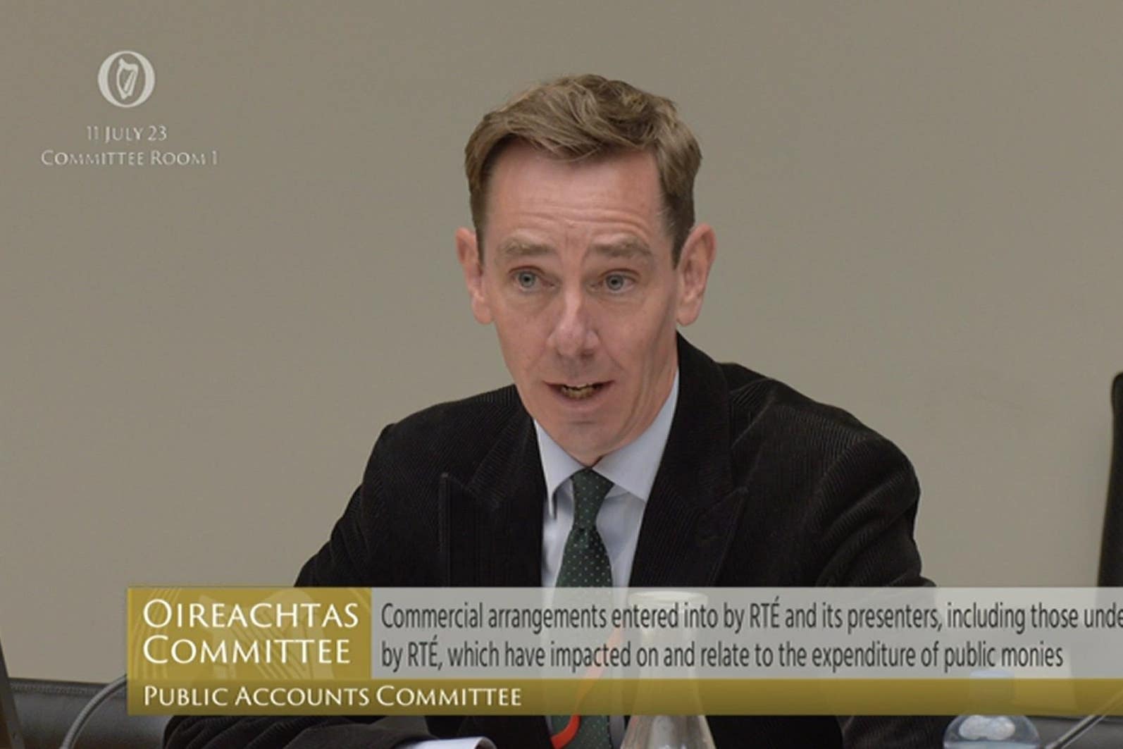 Irish broadcaster Ryan Tubridy has repaid RTE a sum of 150,000 euro he received as part of a controversial payment deal made in 2020 (Oireachtas TV/PA)