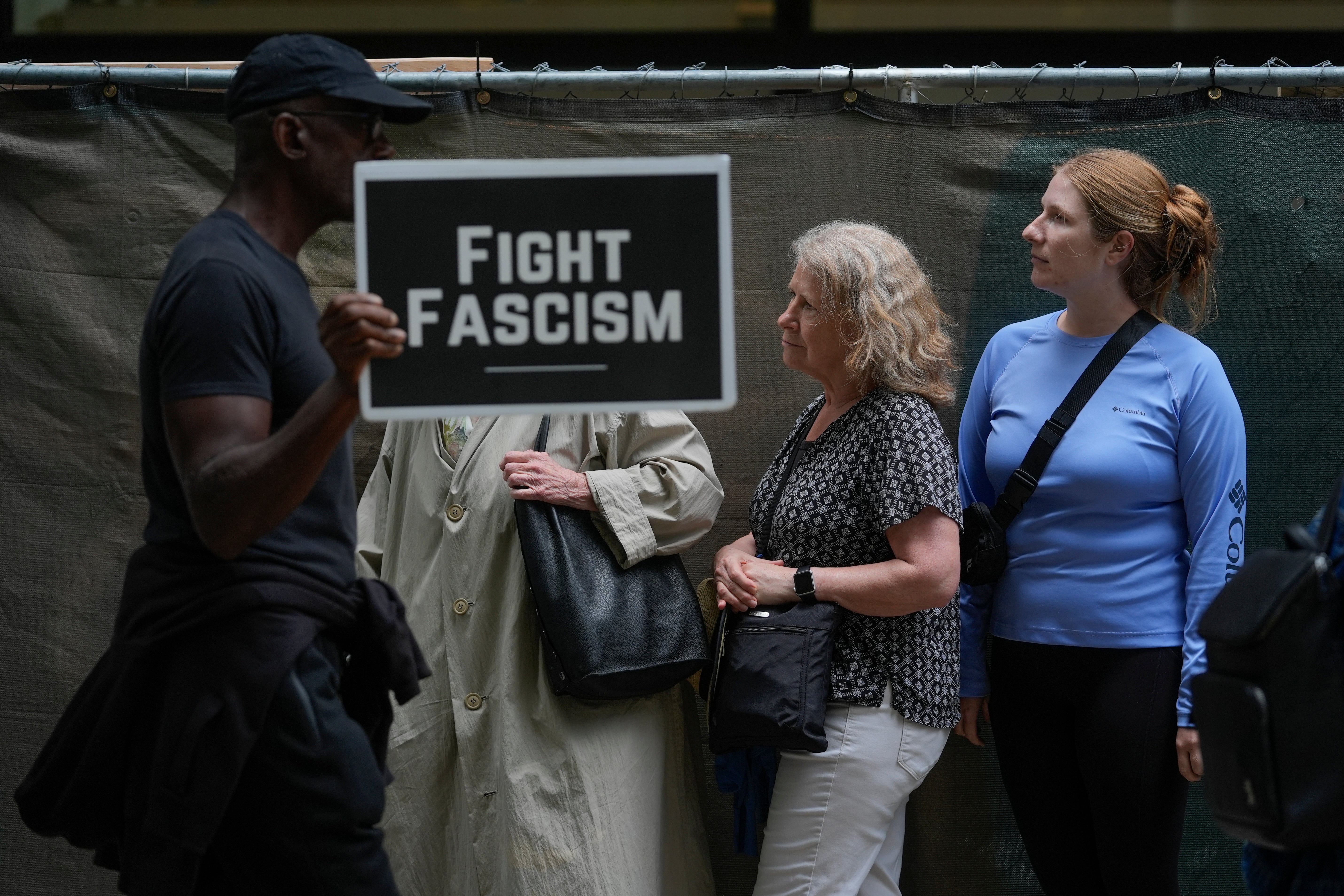 Anti-fascism protesters march in Chicago