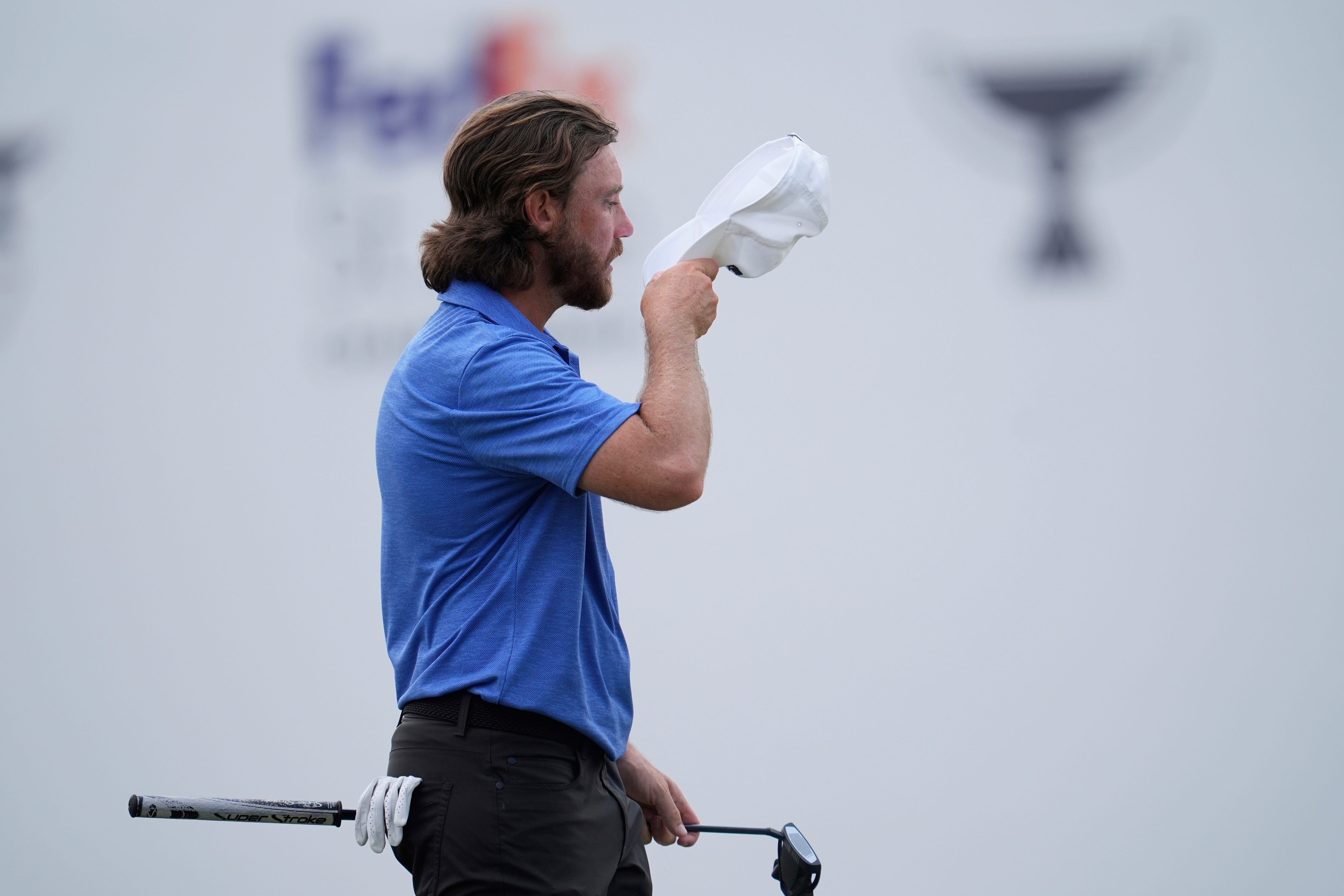 Tommy Fleetwood holds a four-shot lead at the halfway stage of the FedEx Cup St Jude Championship (George Walker IV/AP)