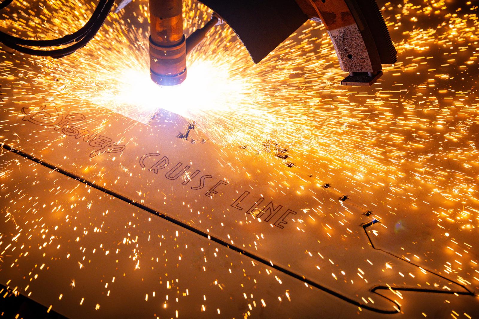 A steel cutting ceremony at the Meyer Werft shipyard marked the start of the construction of a new ship for Disney Cruise Line