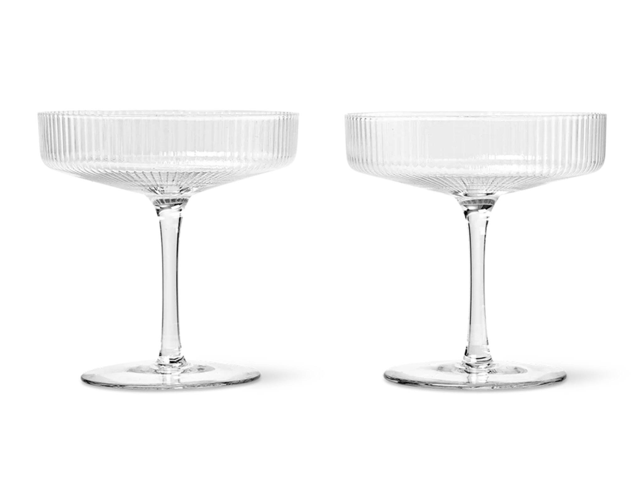 IndyBest best wine glasses review Ferm Living classic ripple champagne saucers