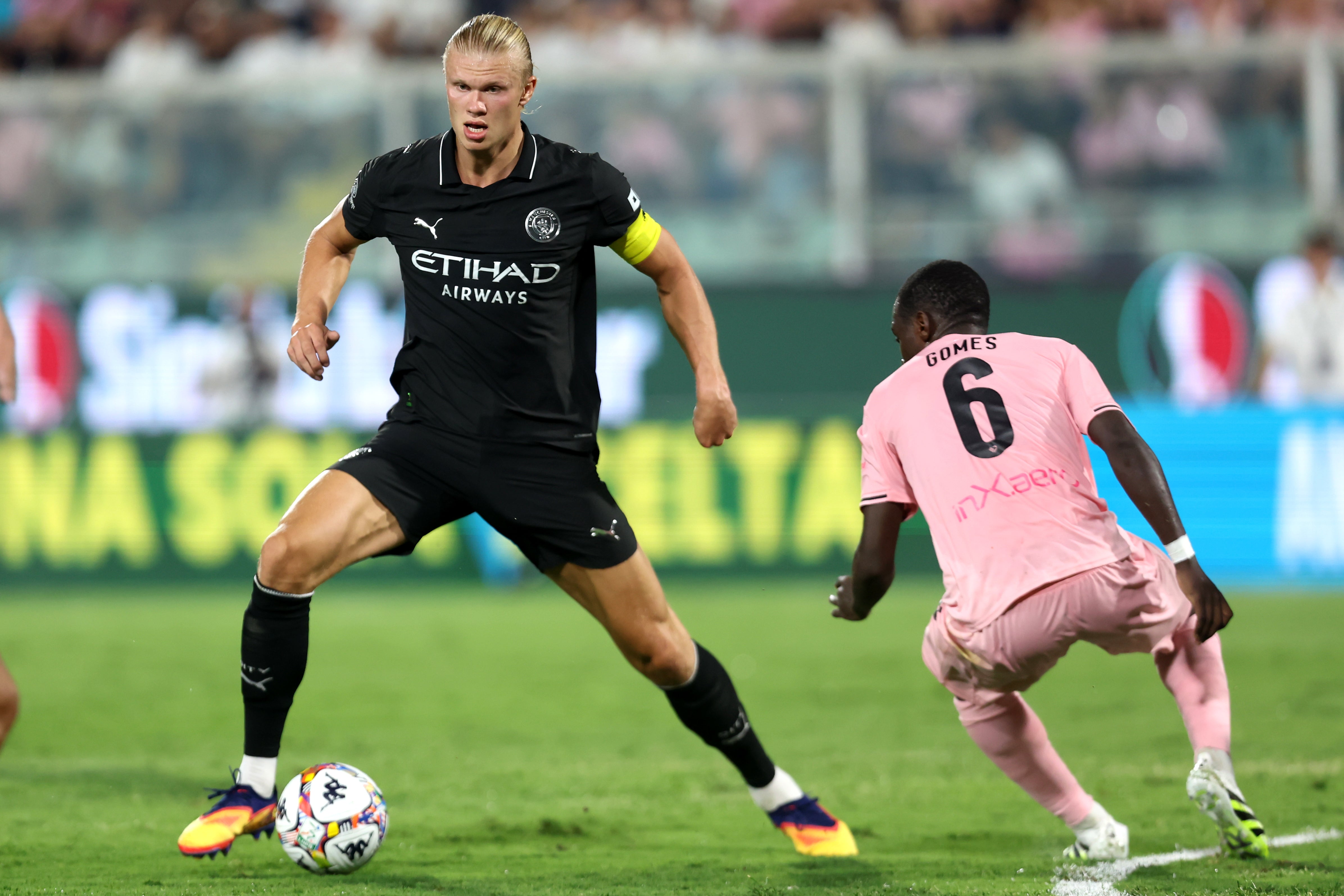 Erling Haaland of Manchester City FC during pre-Season friendly against Palermo