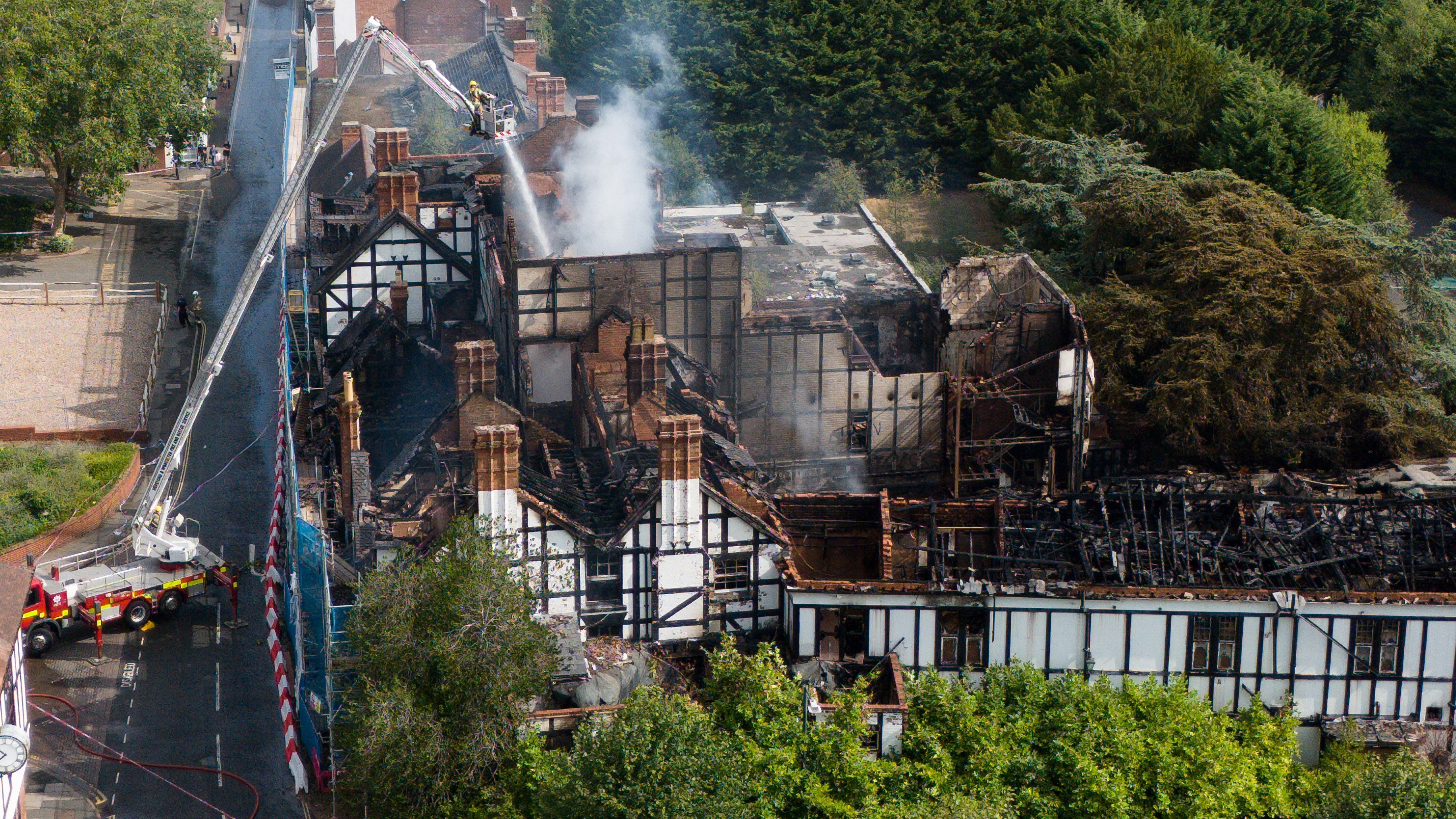 Both teenagers have been released on bail as part of its inquiry into damage