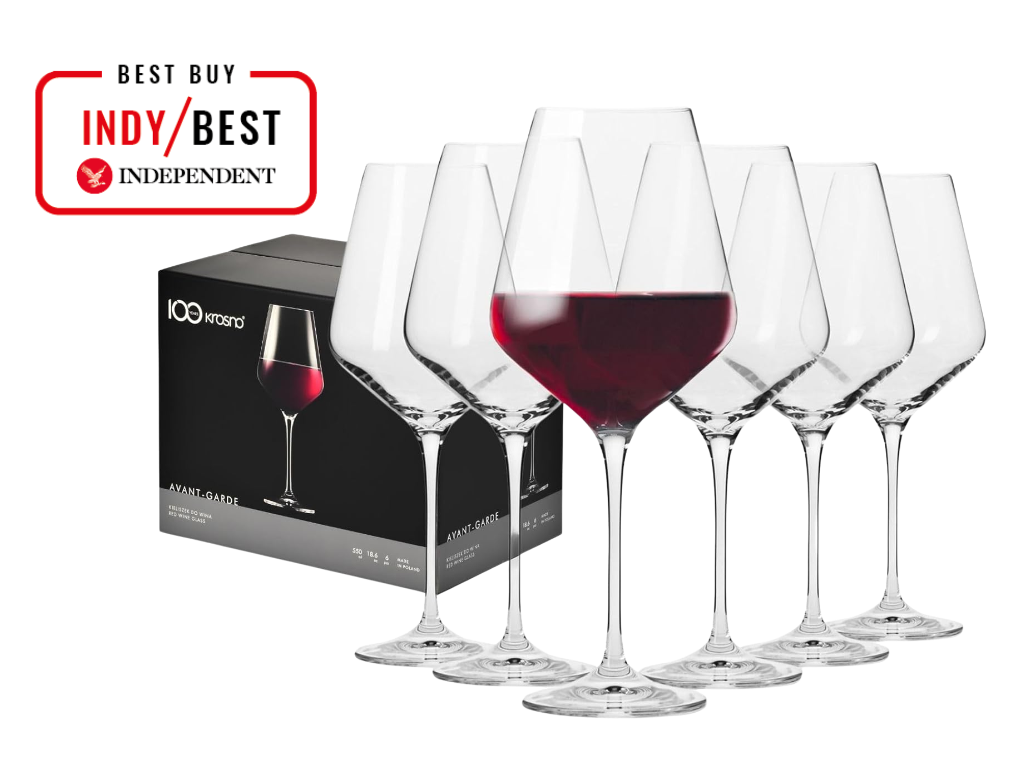 IndyBest best wine glasses reviewed Krosno Avant Garde large red wine glasses