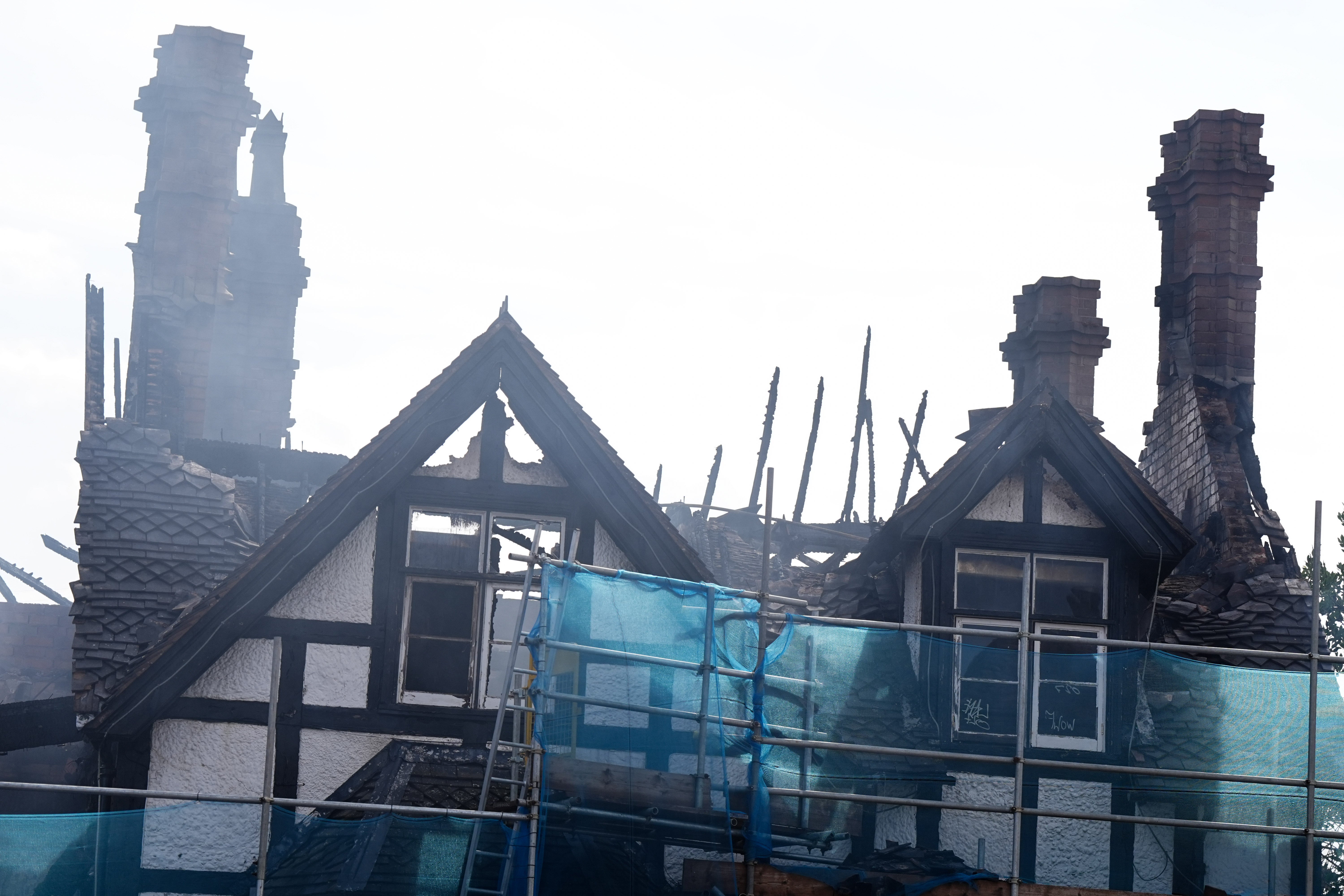 The aftermath of the blaze