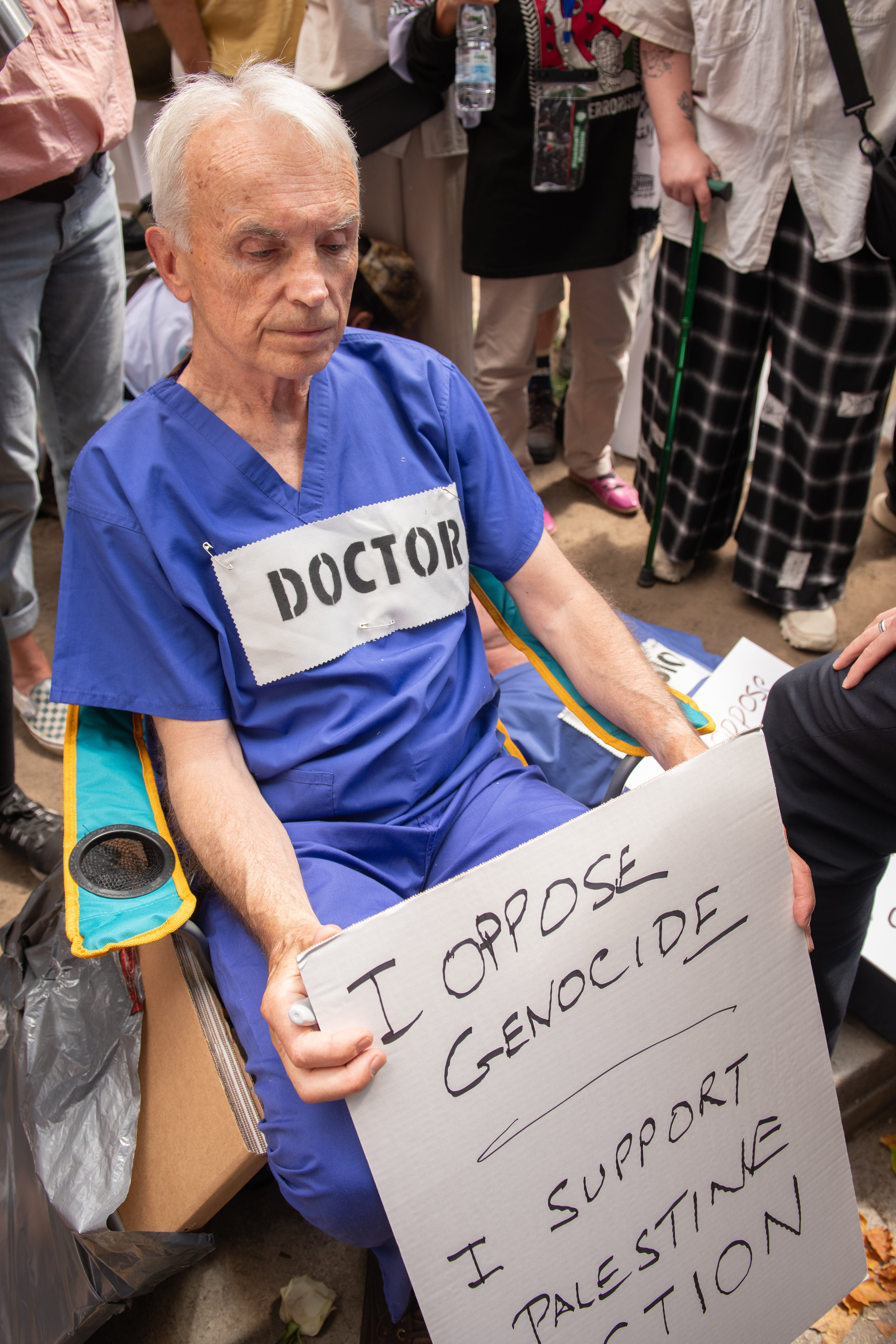 Dr Paul O'Brien was also arrested during the protests