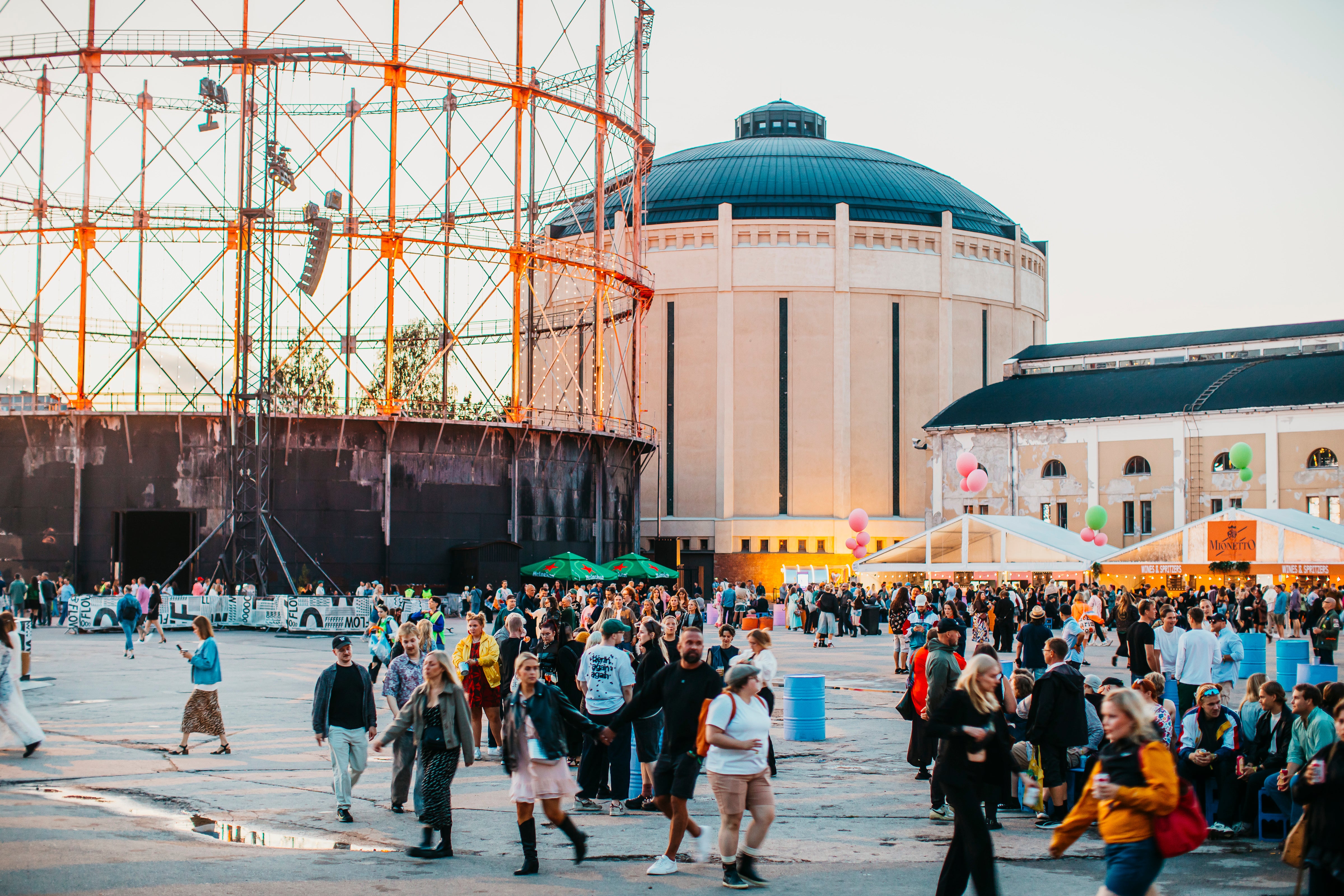 Flow Festival is situated by a defunct power plant