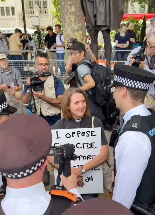 Dr Sally Mann was arrested as part of Palestine Action protests on Saturday